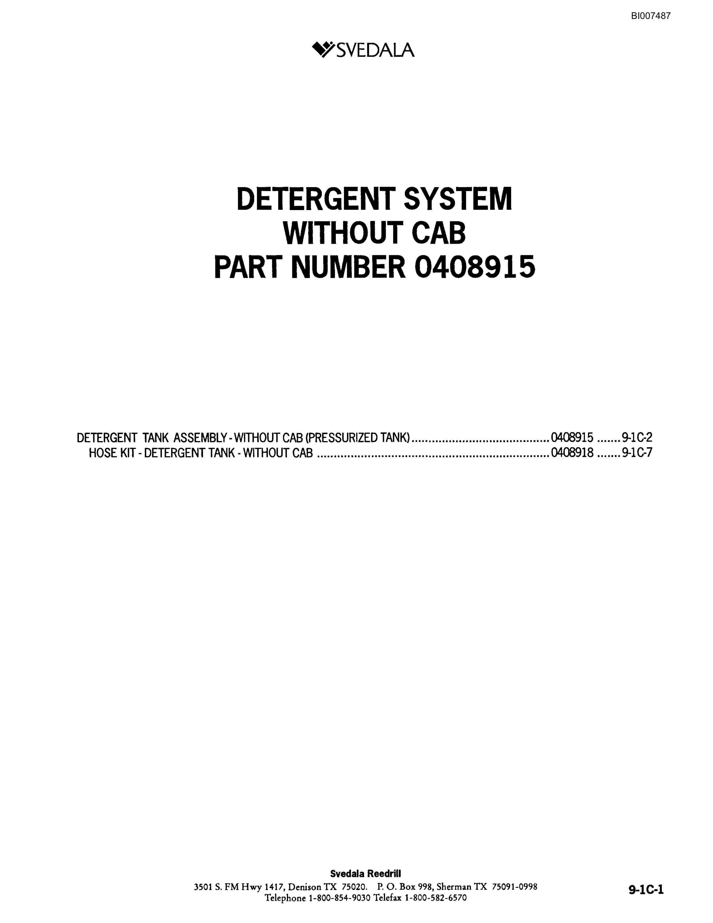 Bucyrus 400 Hydraulic Track Drill Parts Catalog BI007487-3