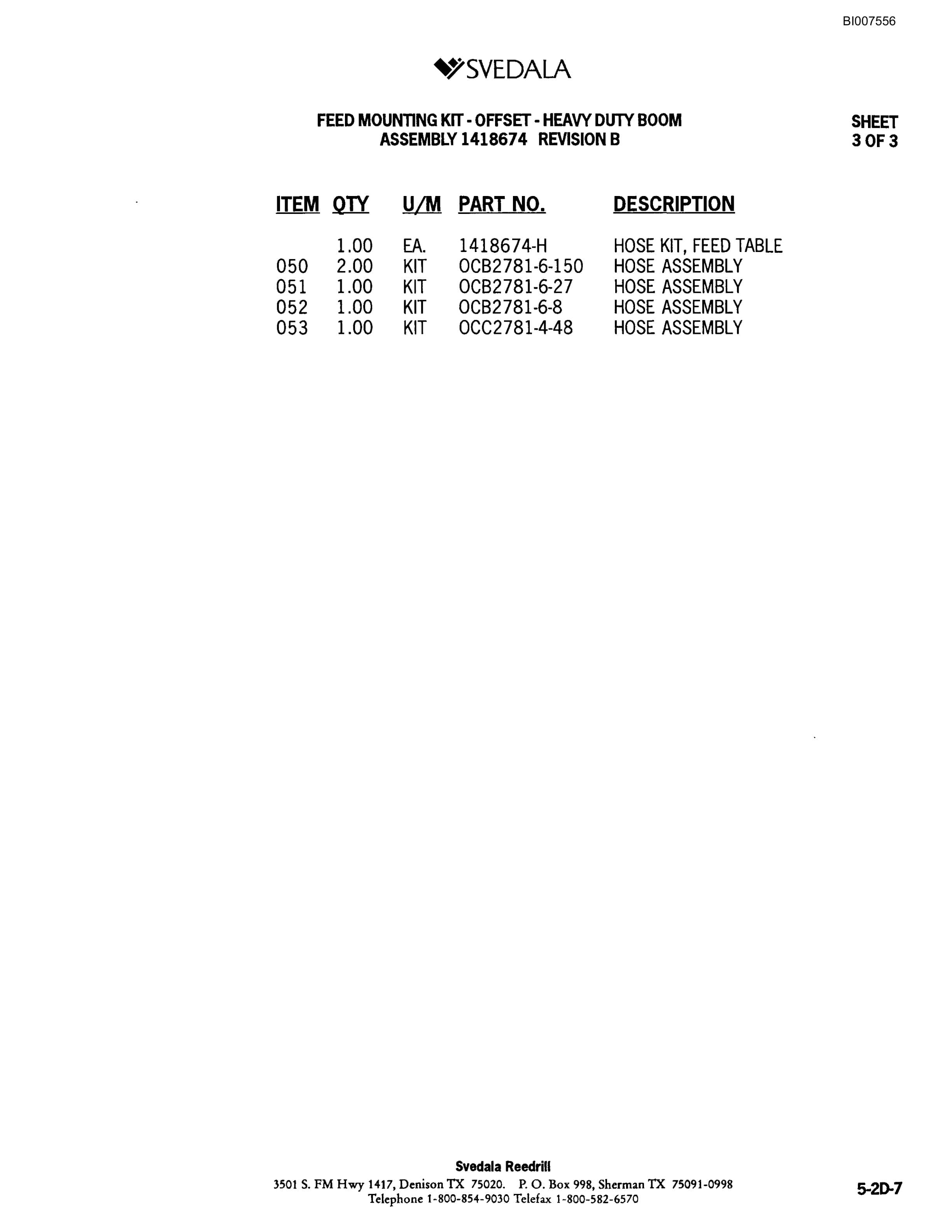 Bucyrus 400 Hydraulic Track Drill Parts Catalog BI007556-2