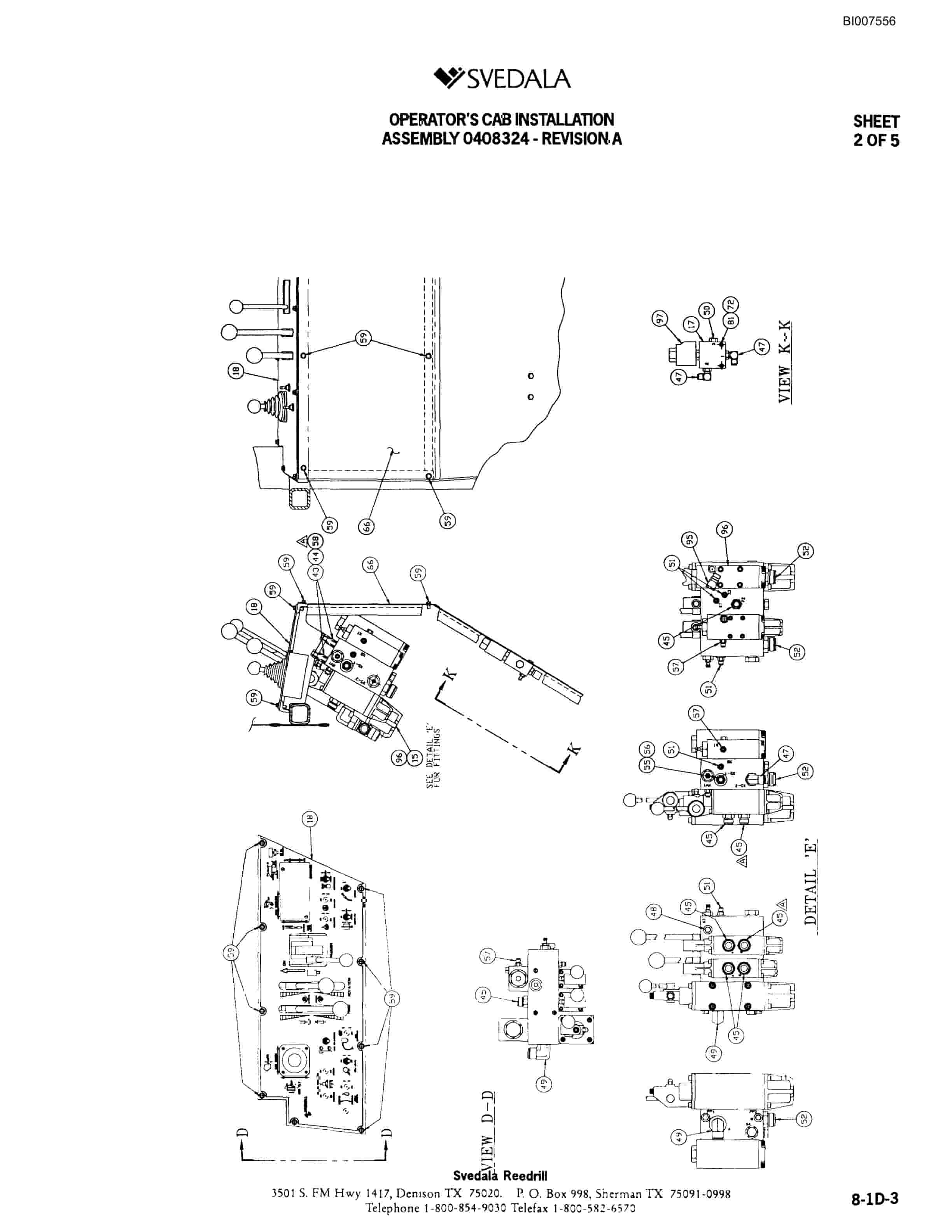 Bucyrus 400 Hydraulic Track Drill Parts Catalog BI007556-3