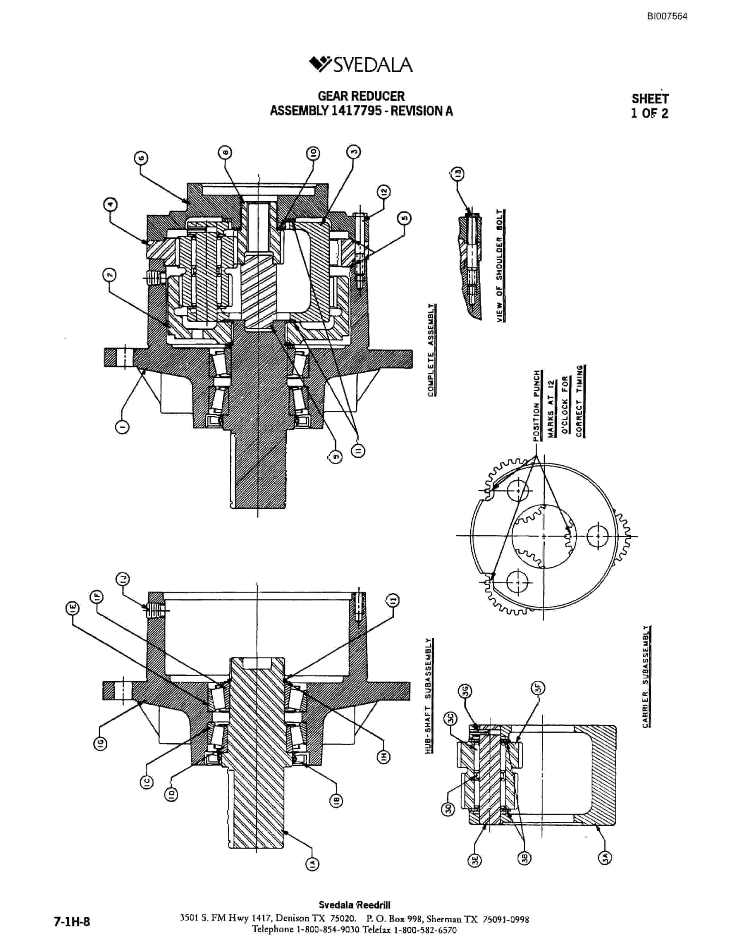 Bucyrus 400 Hydraulic Track Drill Parts Catalog BI007564-2