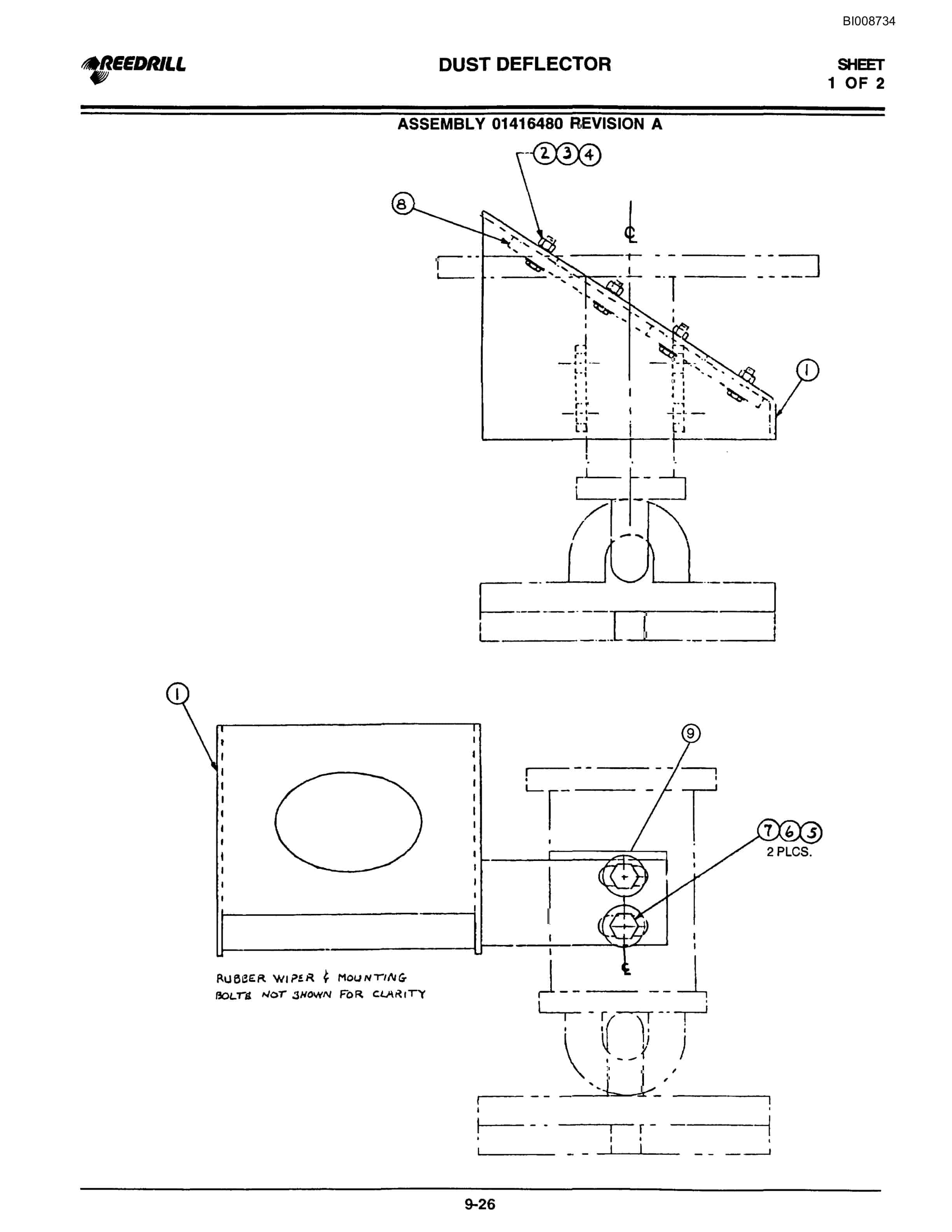 Bucyrus 4000 Hydraulic Track Drill Parts Catalog BI008734-5