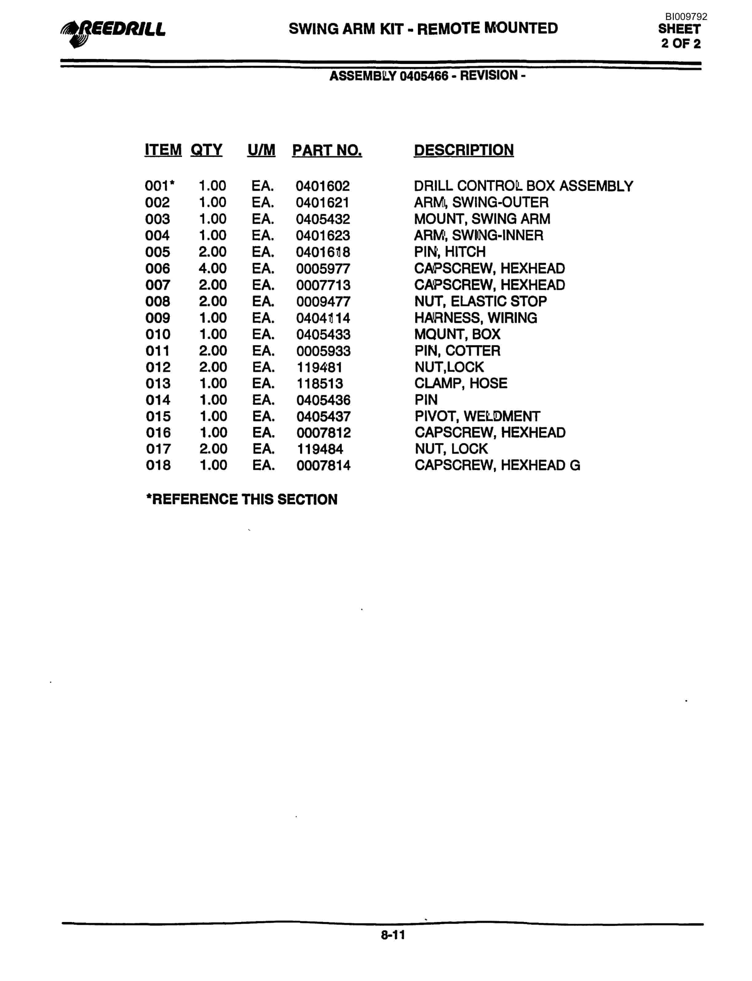 Bucyrus 4000 Hydraulic Track Drill Parts Catalog BI009792-3