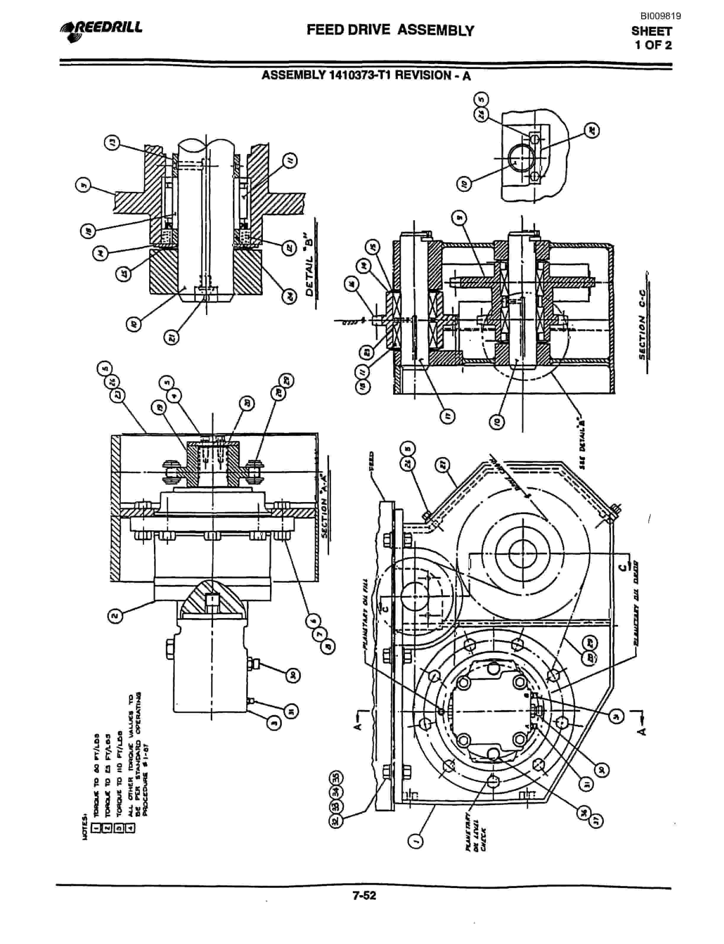Bucyrus 4000 Hydraulic Track Drill Parts Catalog BI009819-2