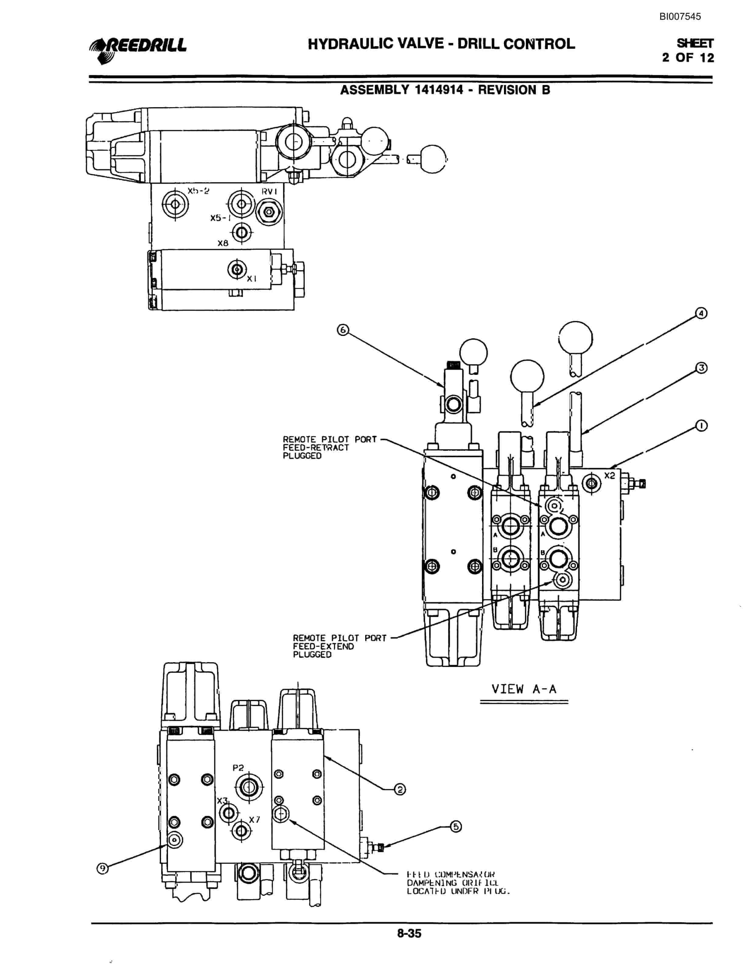 Bucyrus 402 Hydraulic Track Drill Parts Catalog BI007545-4