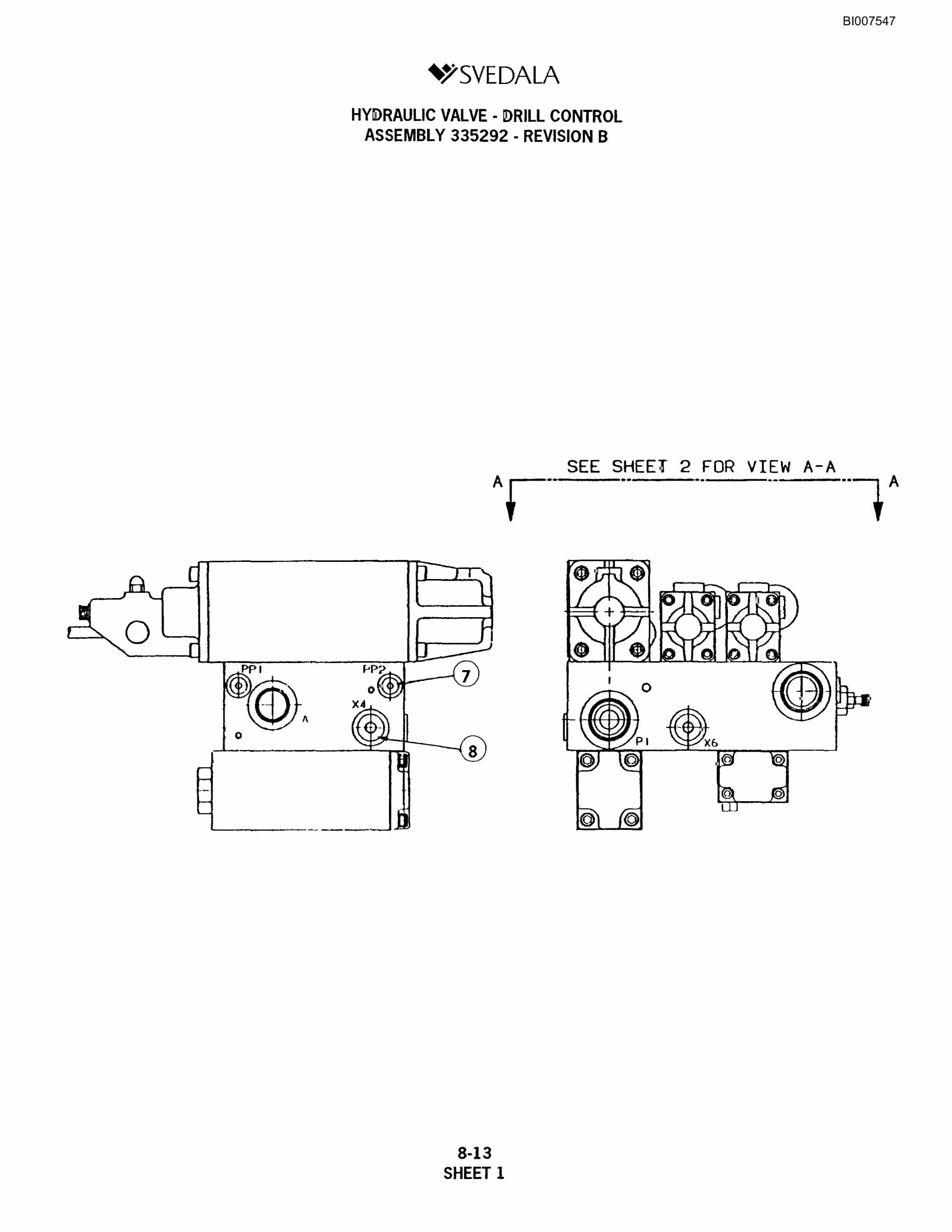 Bucyrus 402 Hydraulic Track Drill Parts Catalog BI007547-3