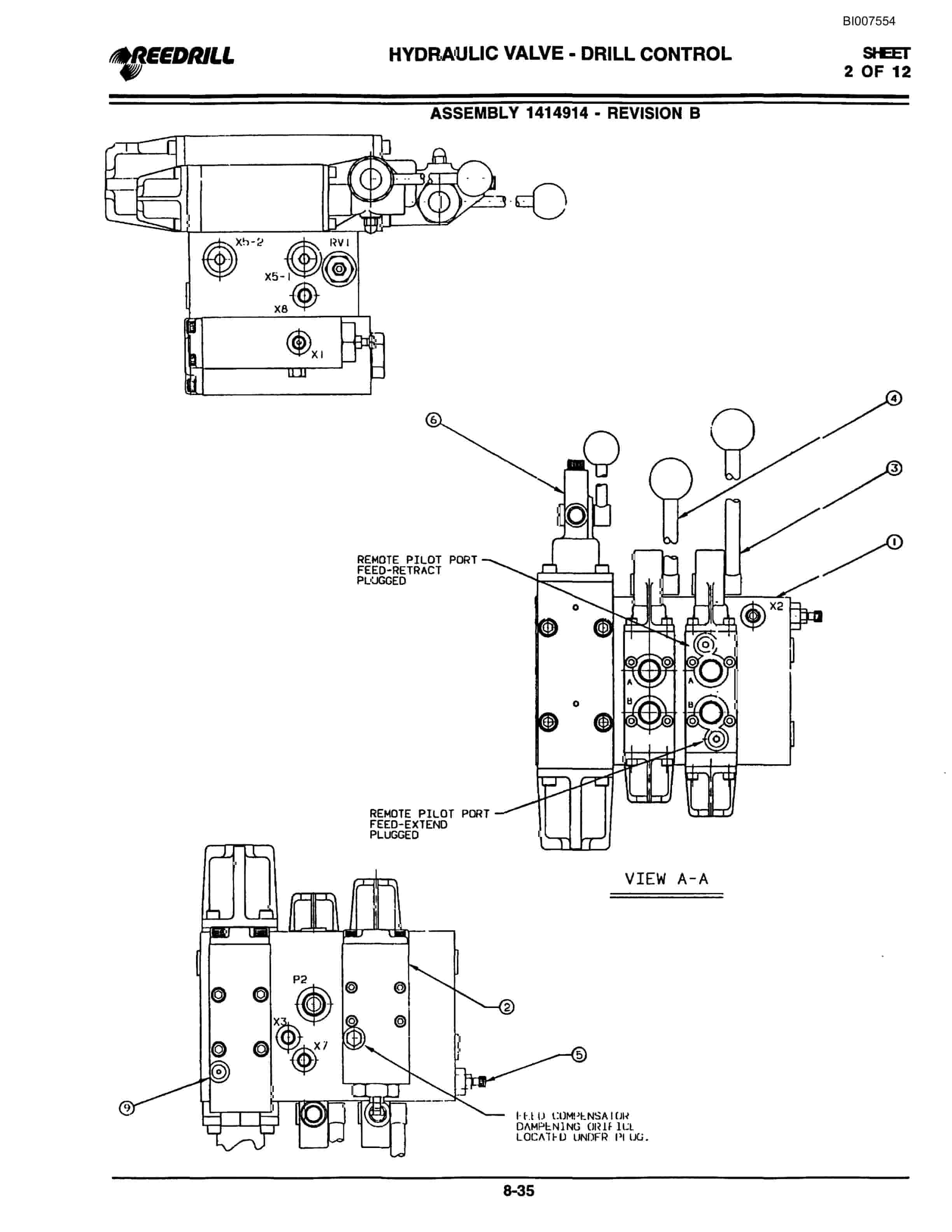 Bucyrus 402 Hydraulic Track Drill Parts Catalog BI007554-4