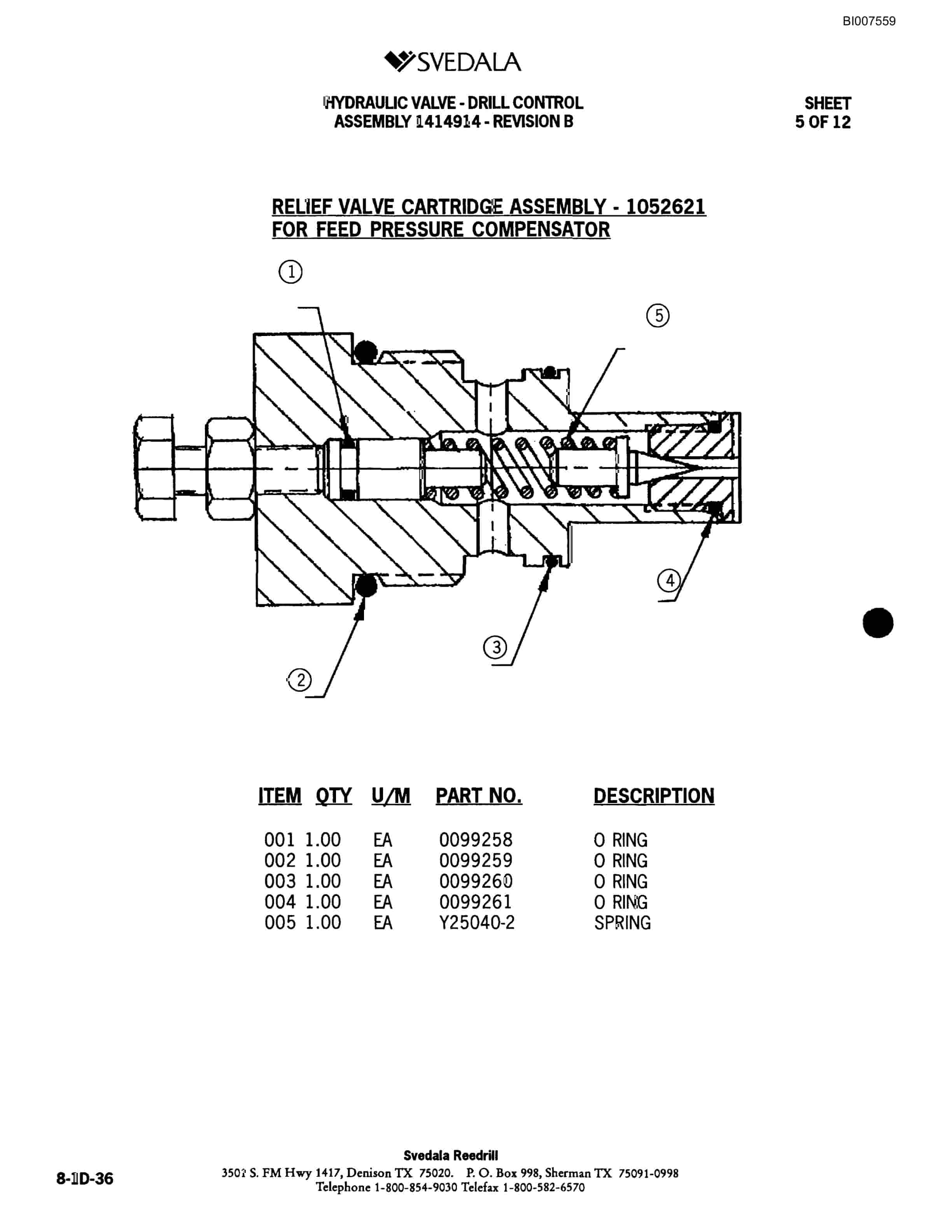 Bucyrus 402 Hydraulic Track Drill Parts Catalog BI007559-3