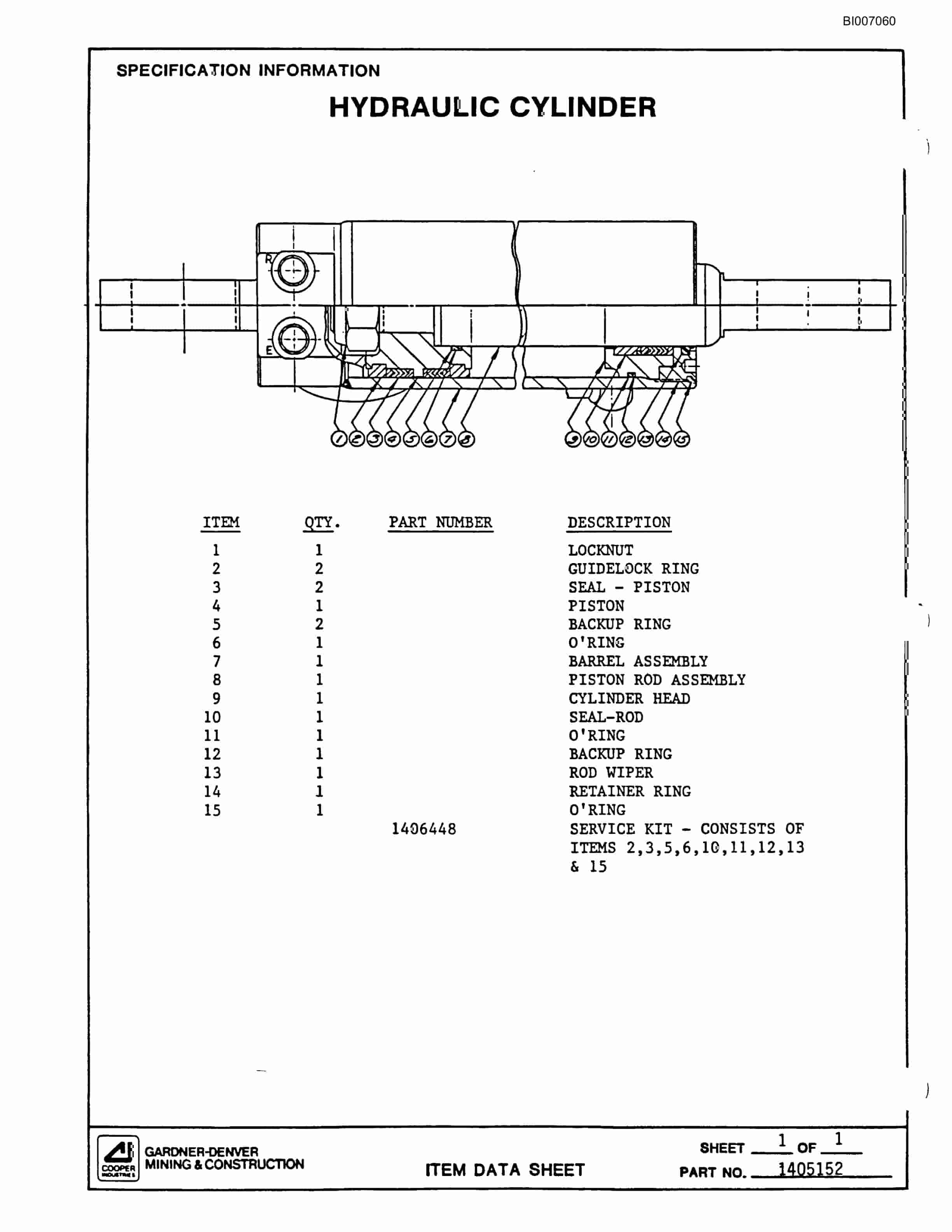 Bucyrus 45B Rotary Blasthole Drill Parts Catalog BI007060-3