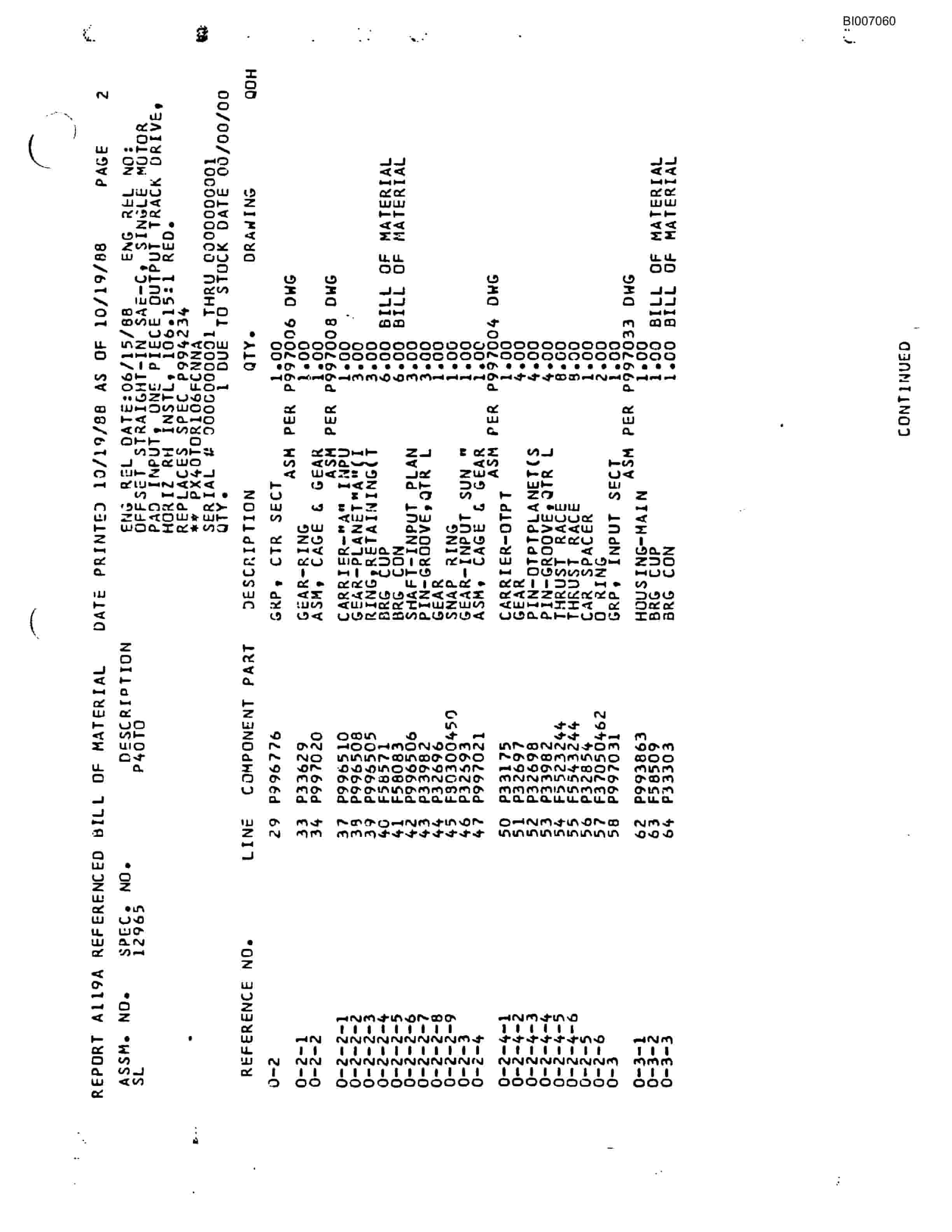 Bucyrus 45B Rotary Blasthole Drill Parts Catalog BI007060-5