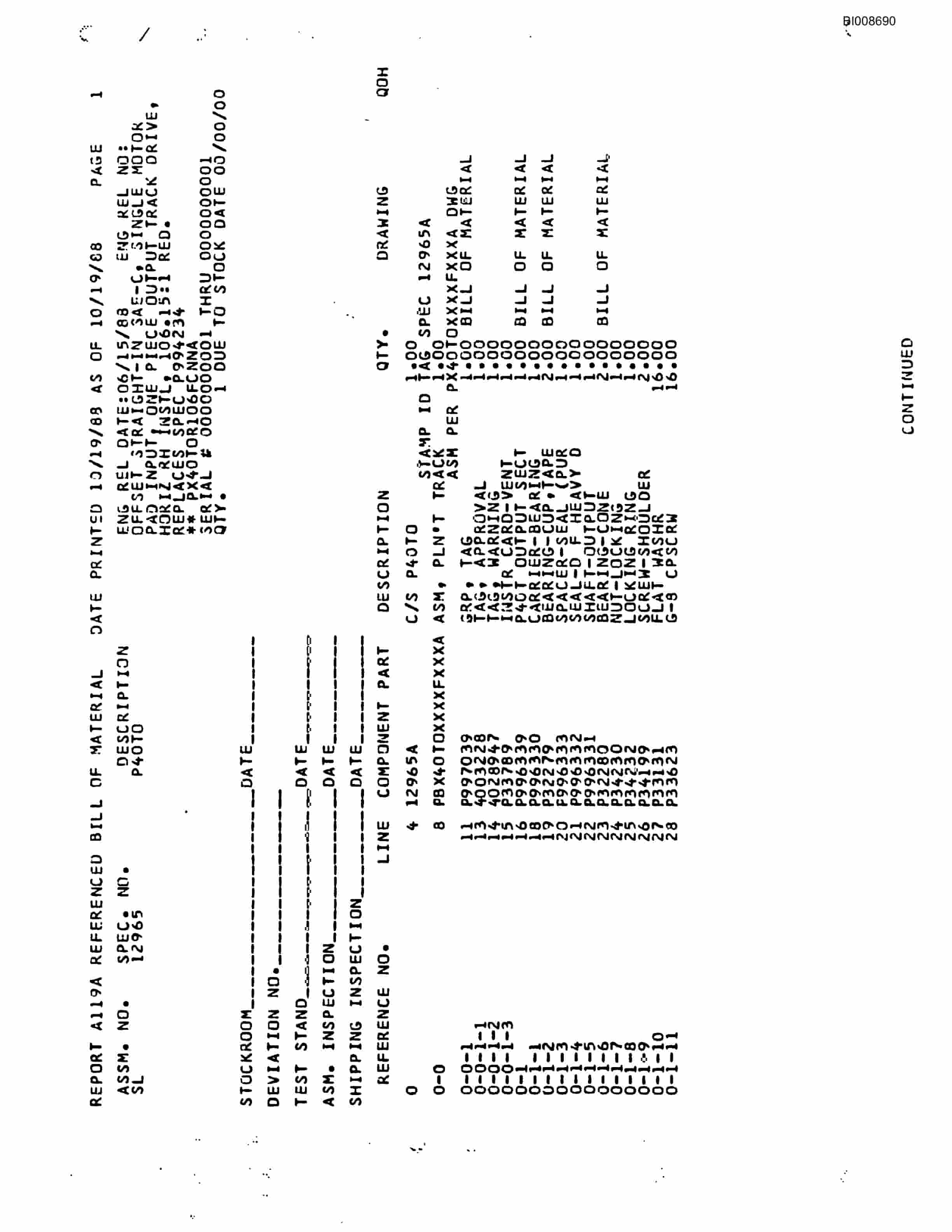 Bucyrus 45B Rotary Blasthole Drill Parts Catalog BI008690-5