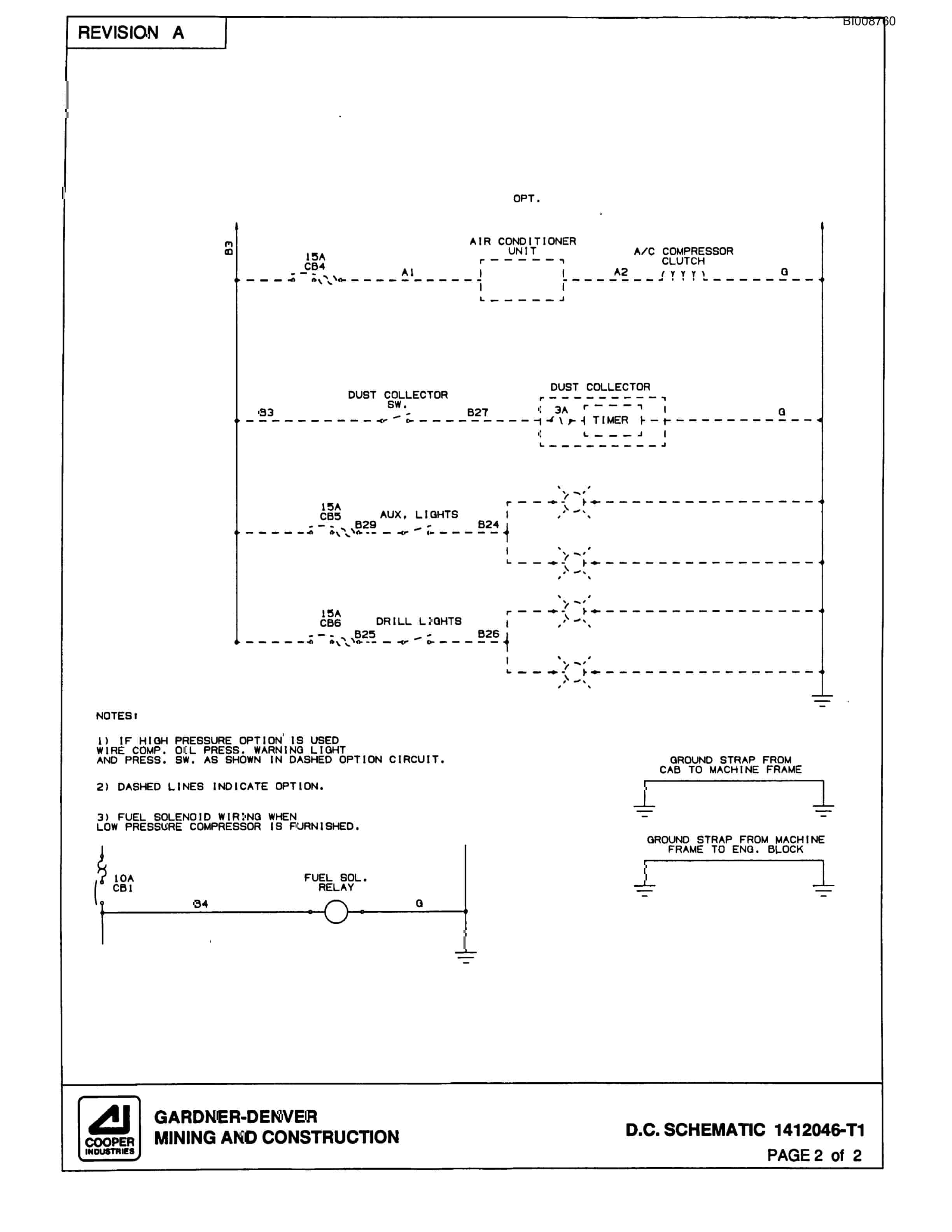 Bucyrus 45B Rotary Blasthole Drill Parts Catalog BI008760-2