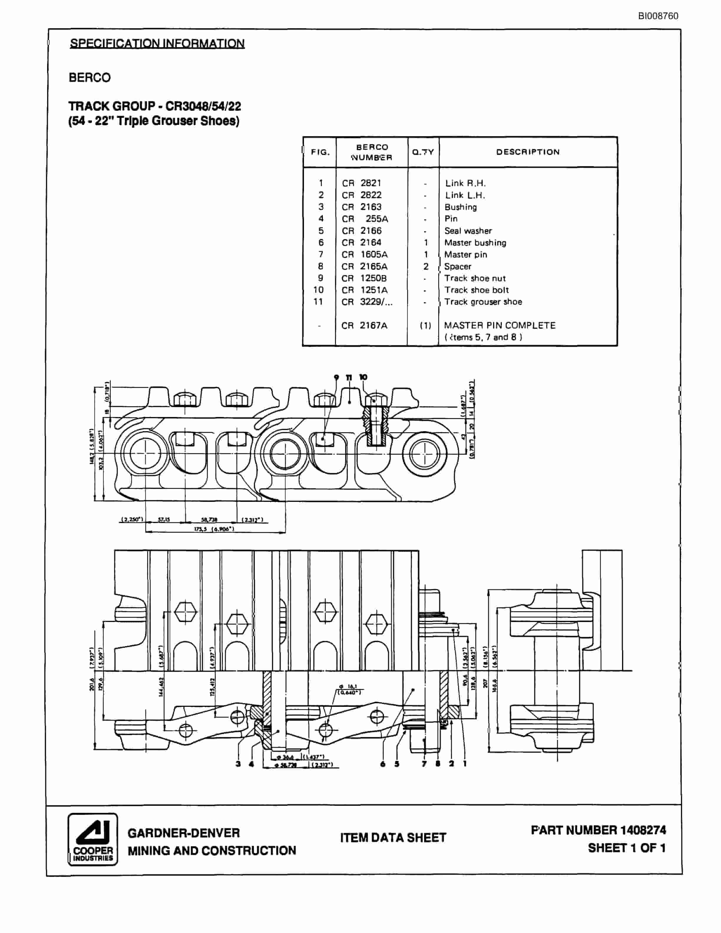 Bucyrus 45B Rotary Blasthole Drill Parts Catalog BI008760-4