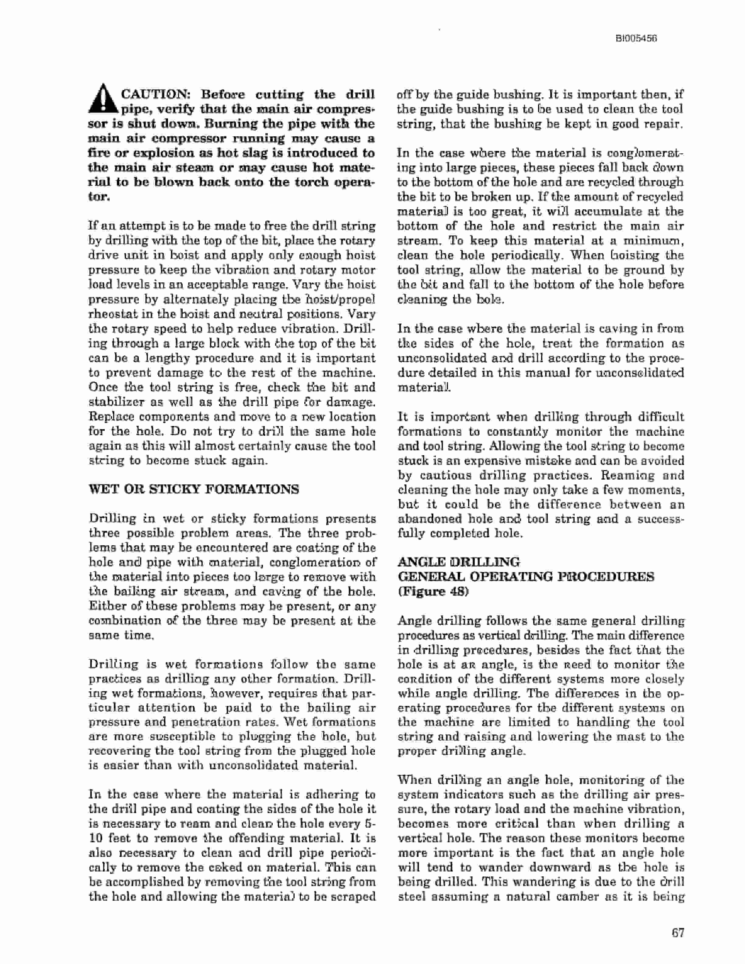 Bucyrus 45R, 47R Blast Hole Drill Technical Manual BI005456-5