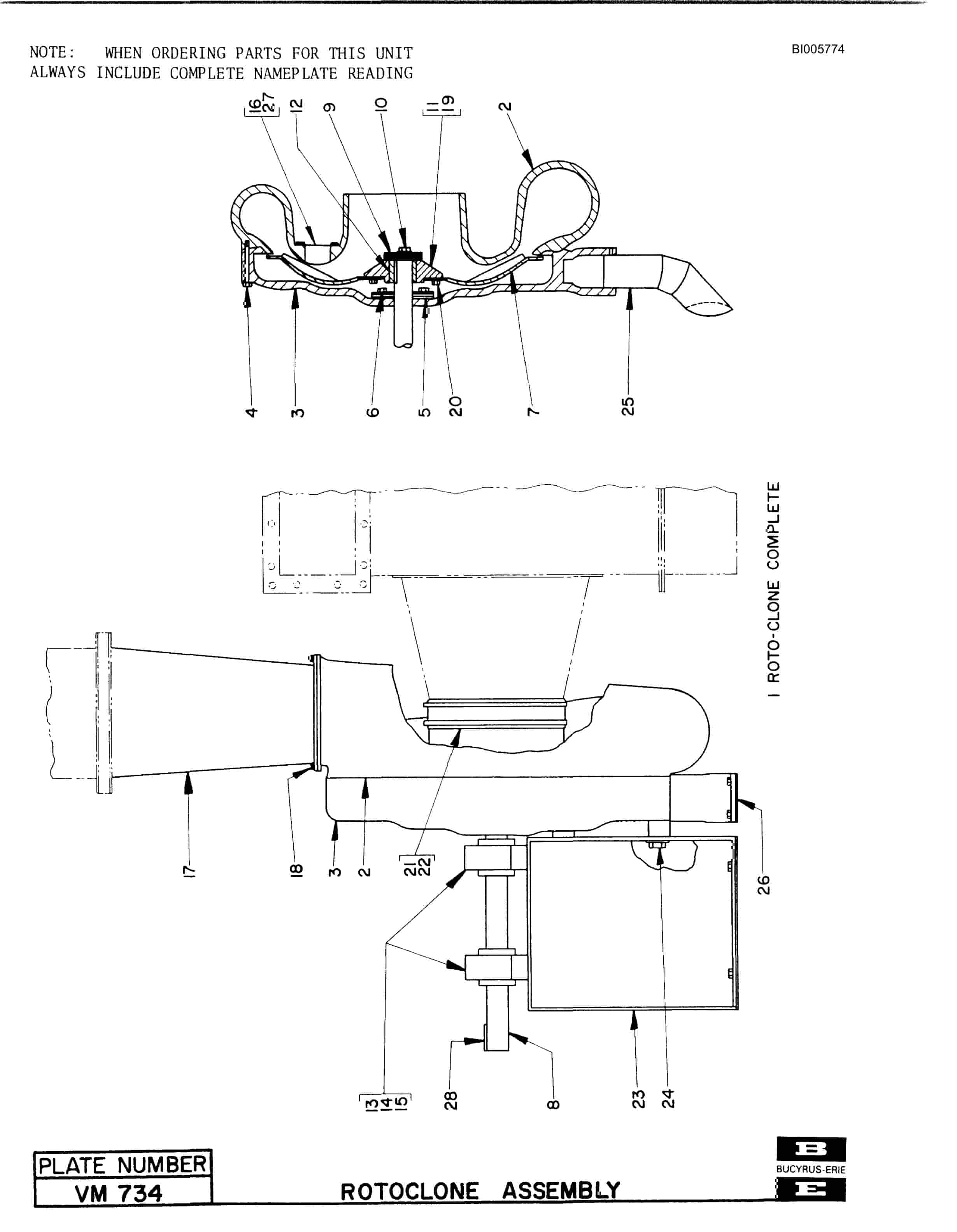 Bucyrus 45R Blast Hole Drill Parts Catalog BI005774-2