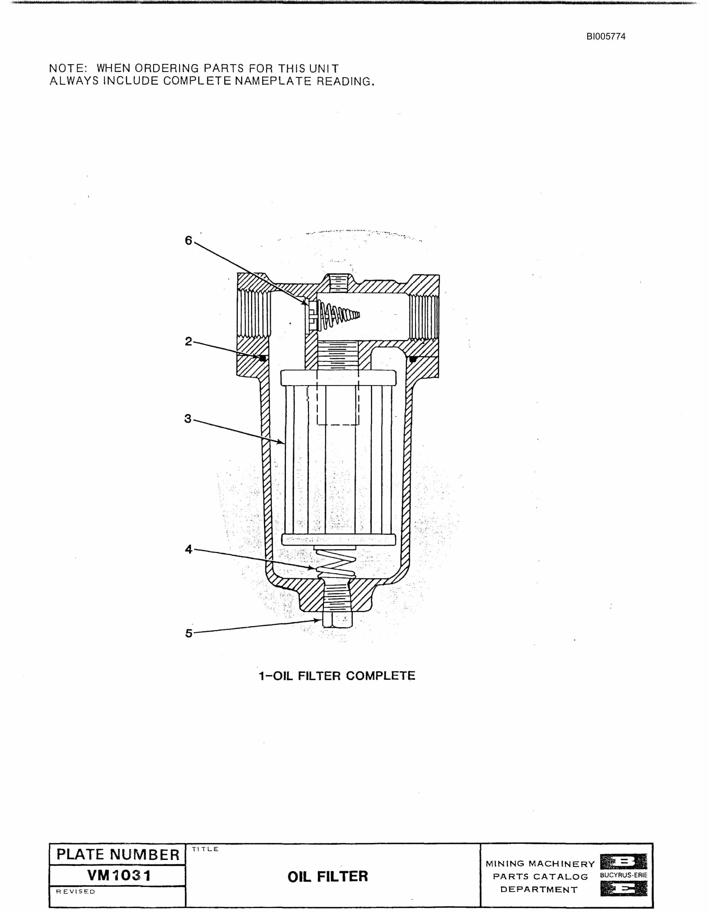 Bucyrus 45R Blast Hole Drill Parts Catalog BI005774-4