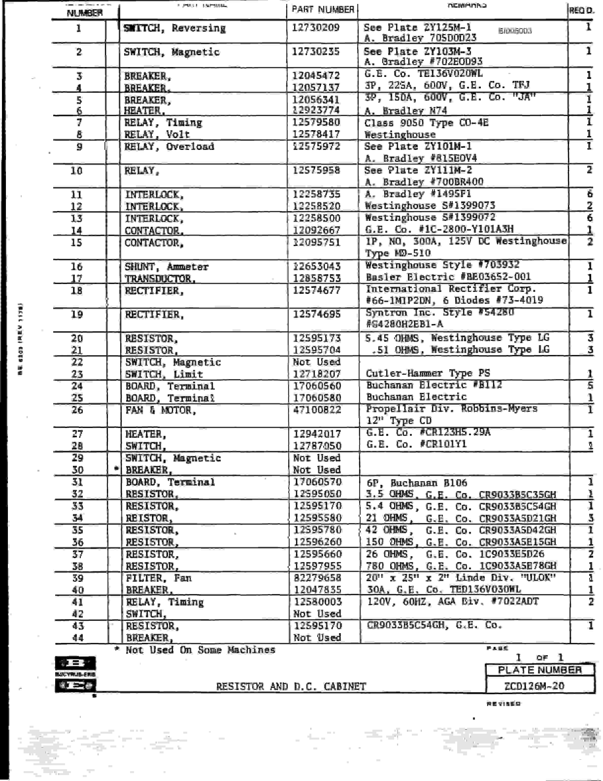 Bucyrus 45R Drill Parts Catalog BI005003-4