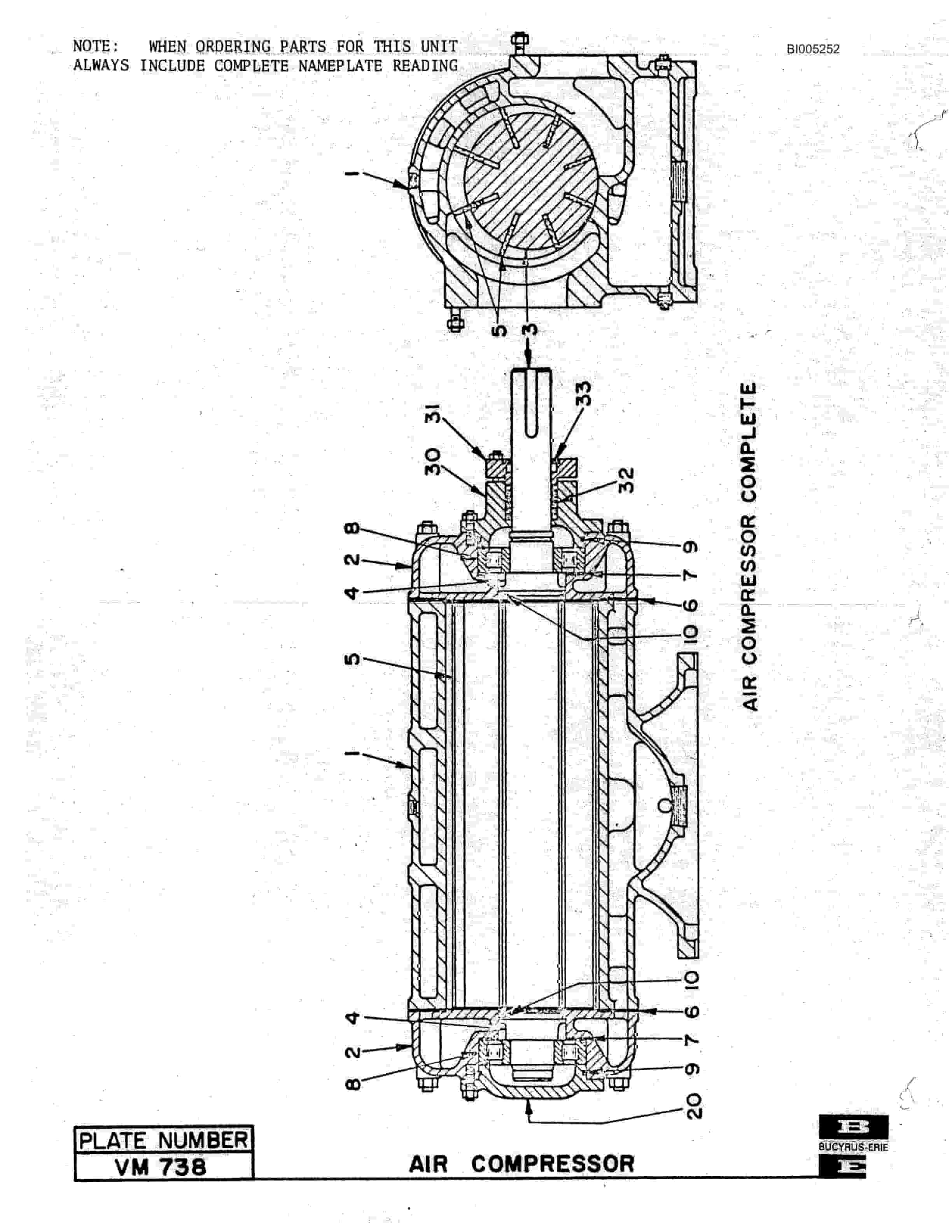 Bucyrus 45R Drill Parts Catalog BI005252-2