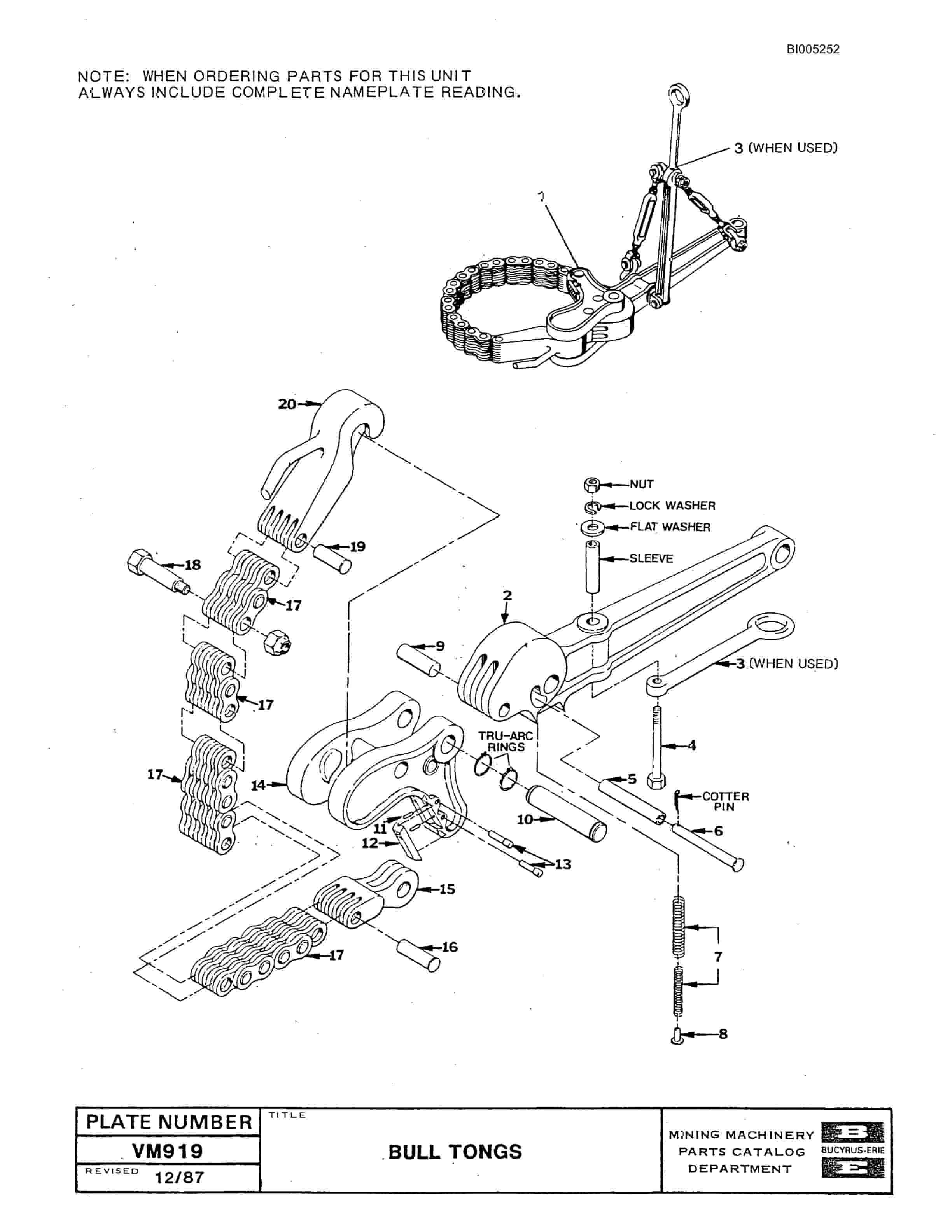 Bucyrus 45R Drill Parts Catalog BI005252-3