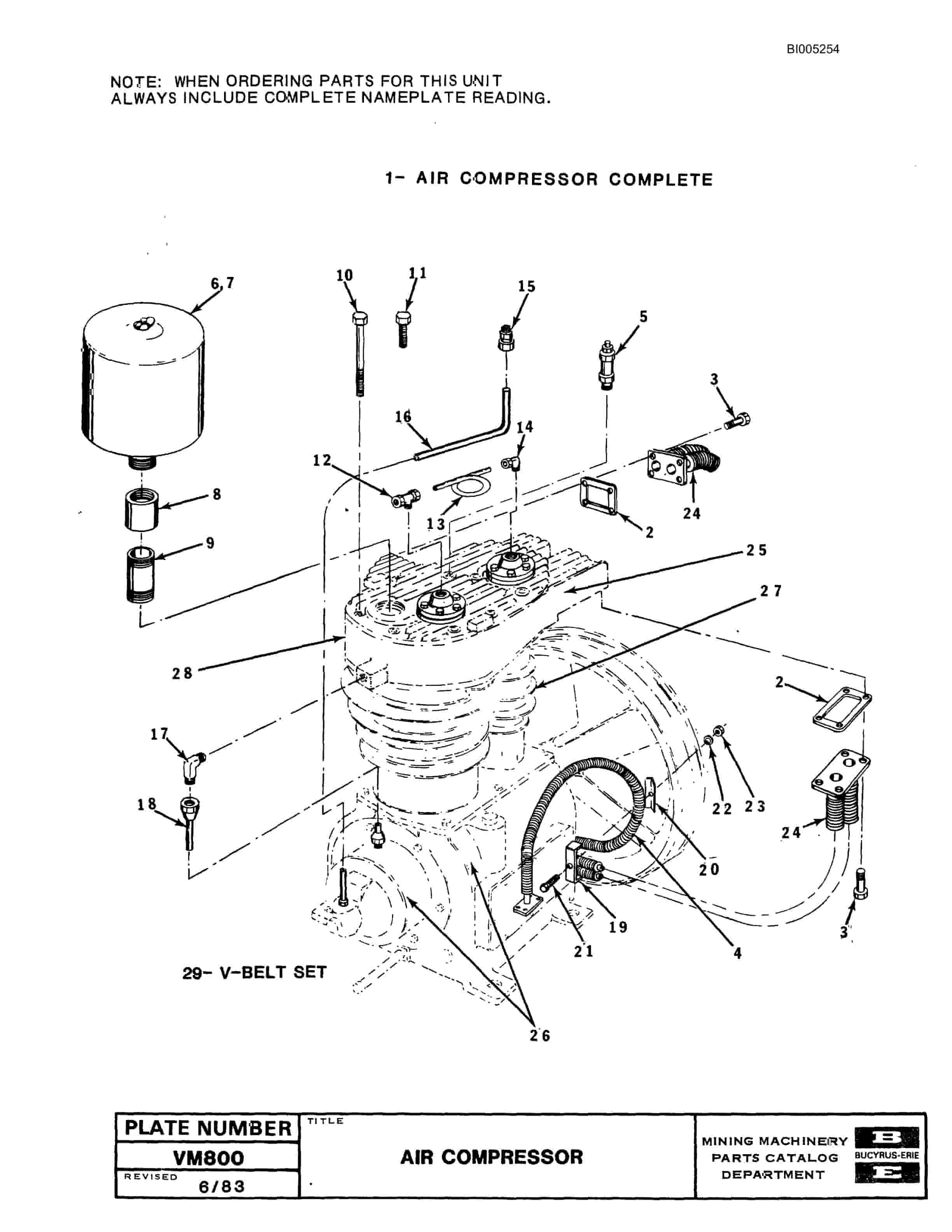 Bucyrus 45R Drill Parts Catalog BI005254-2