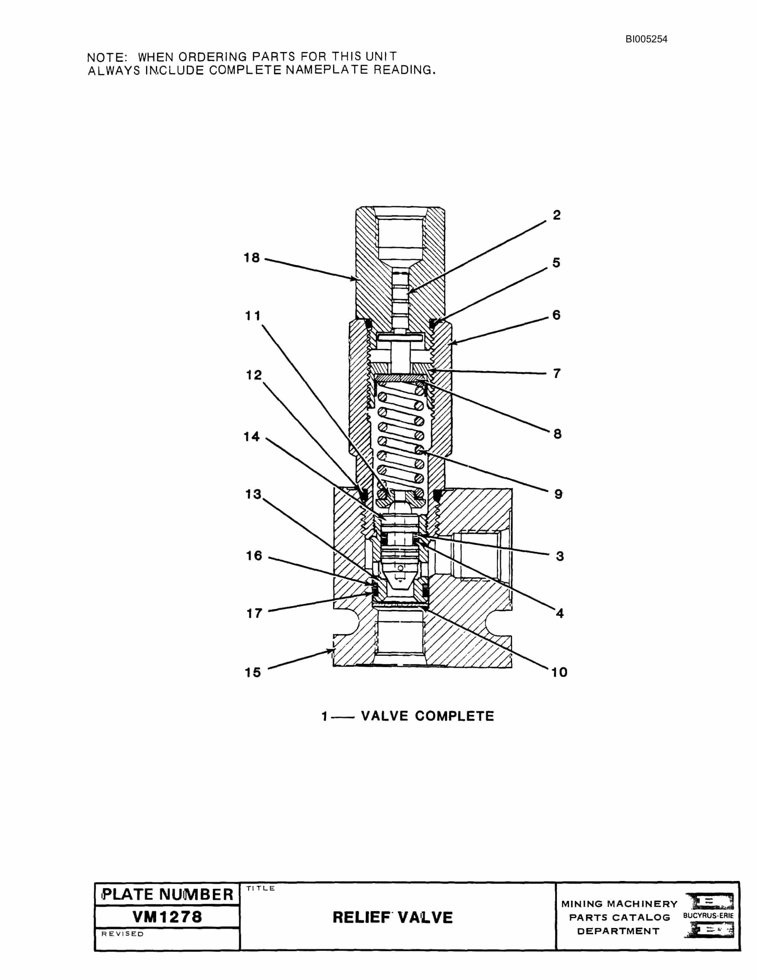 Bucyrus 45R Drill Parts Catalog BI005254-5