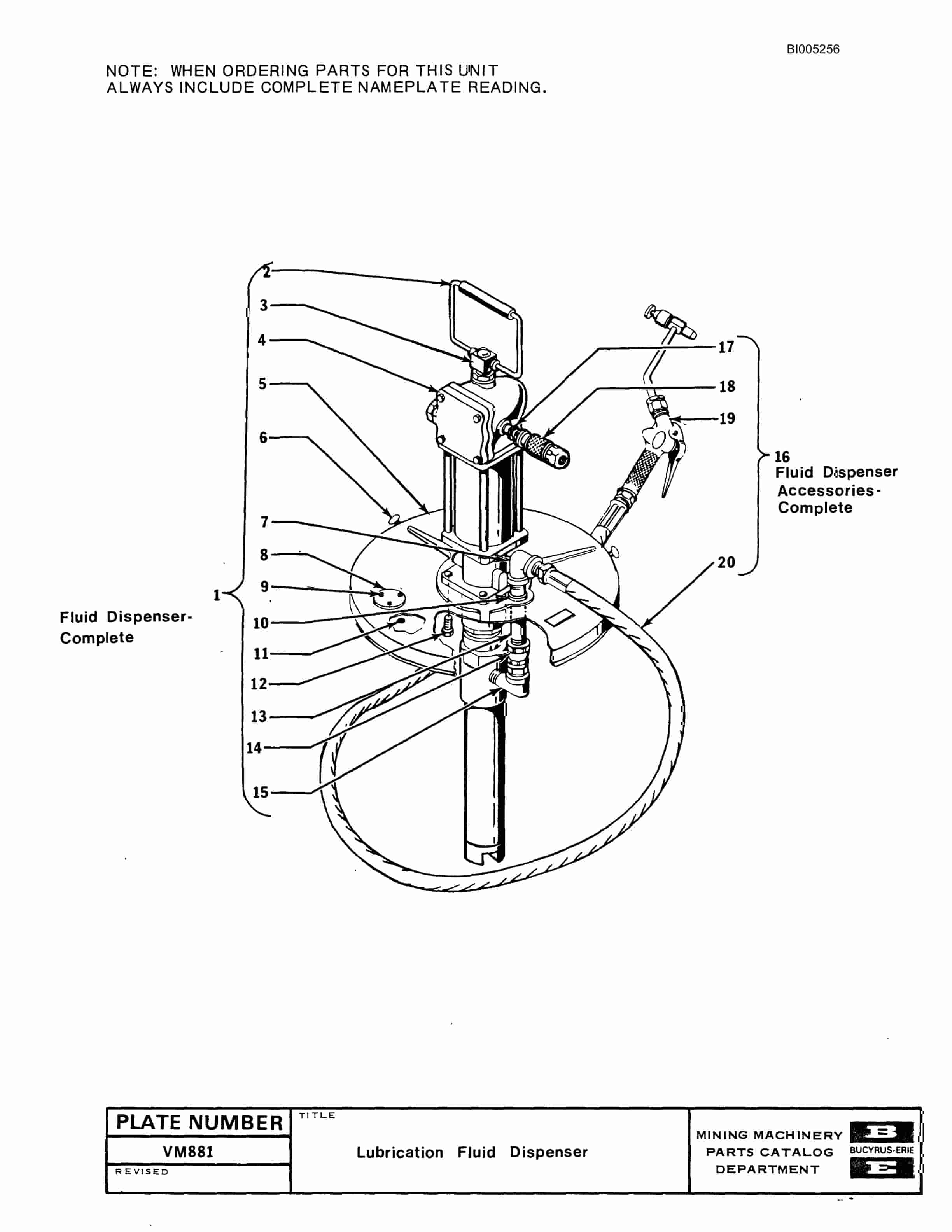 Bucyrus 45R Drill Parts Catalog BI005256-2
