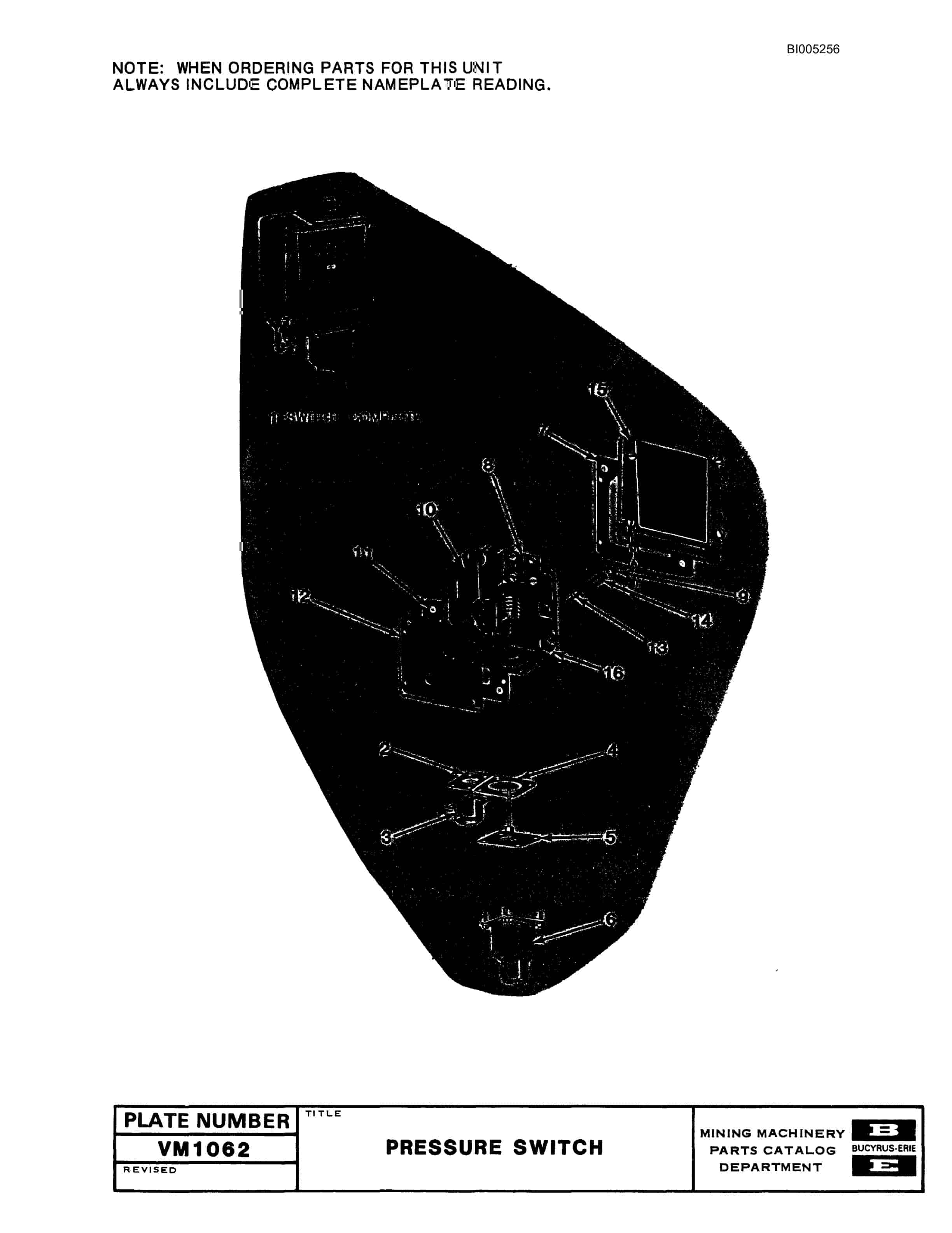 Bucyrus 45R Drill Parts Catalog BI005256-4