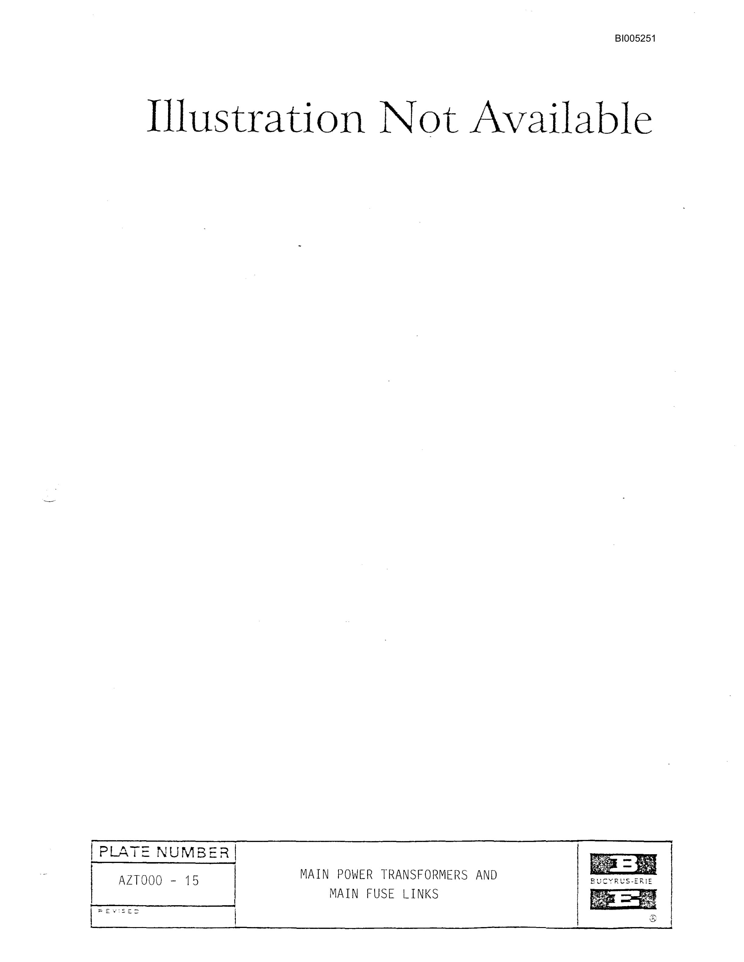 Bucyrus 45R Electric Blast Hole Drill Parts Catalog BI005251-4
