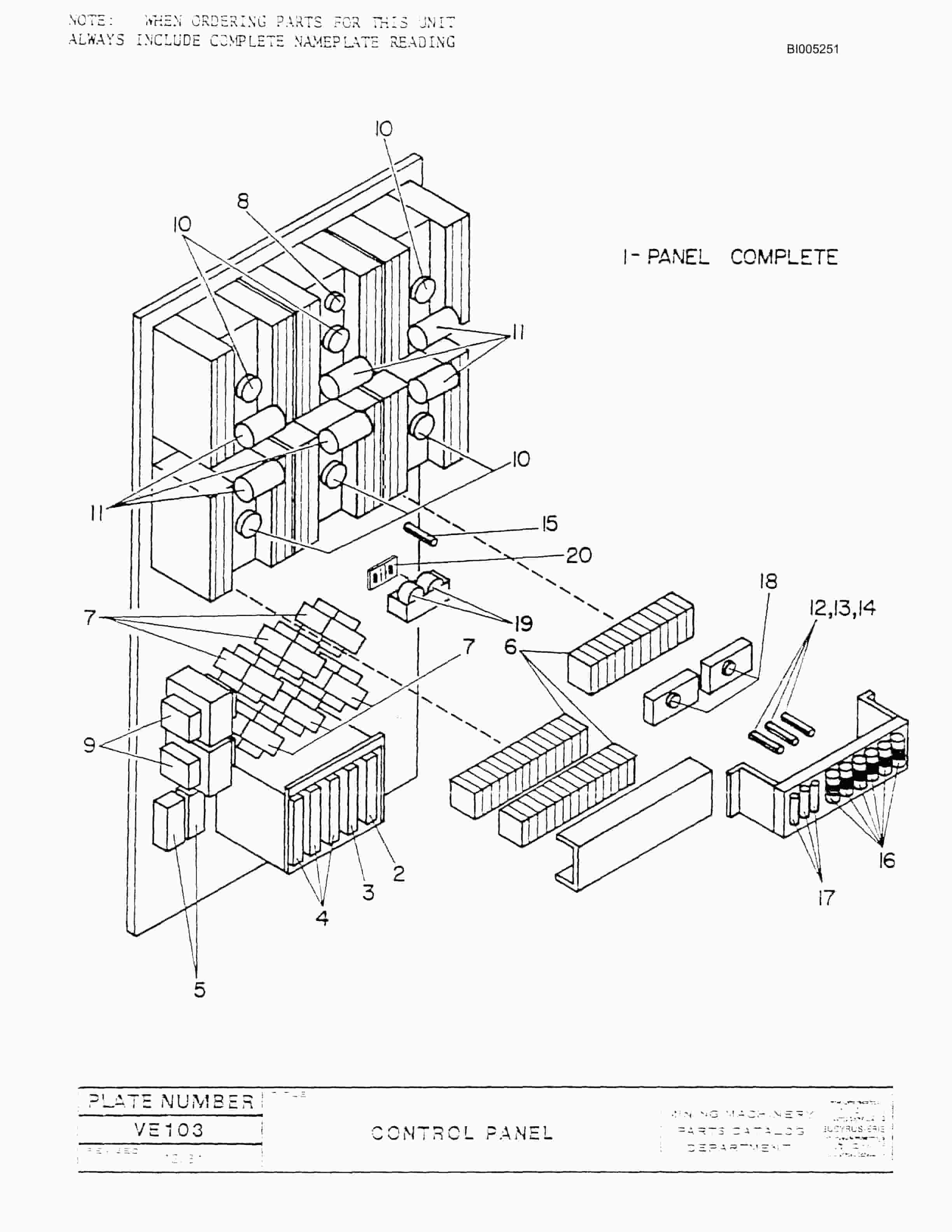 Bucyrus 45R Electric Blast Hole Drill Parts Catalog BI005251-5