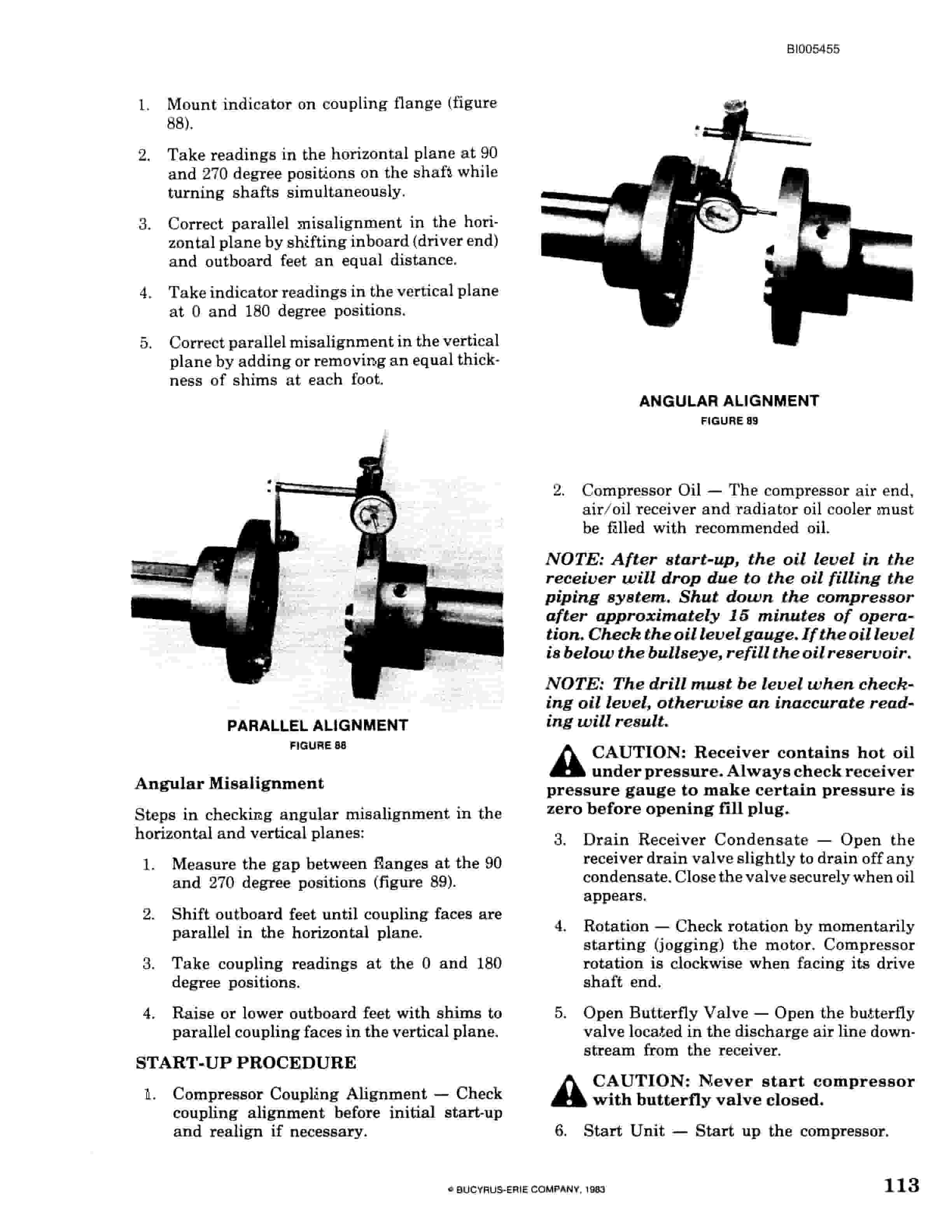 Bucyrus 45R Electric Blast Hole Drill Technical Manual BI005455-2