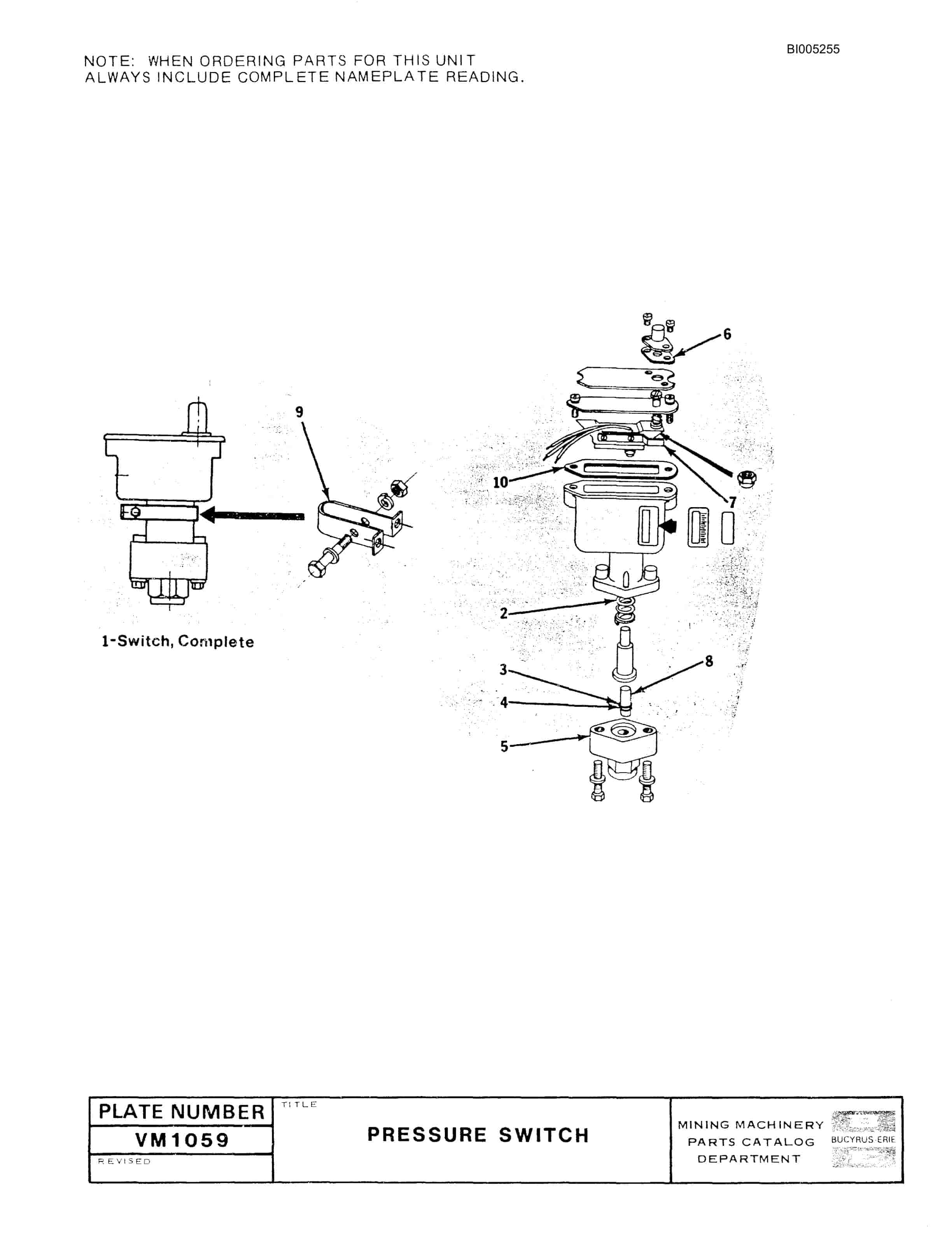Bucyrus 47R Drill Parts Catalog BI005255-4