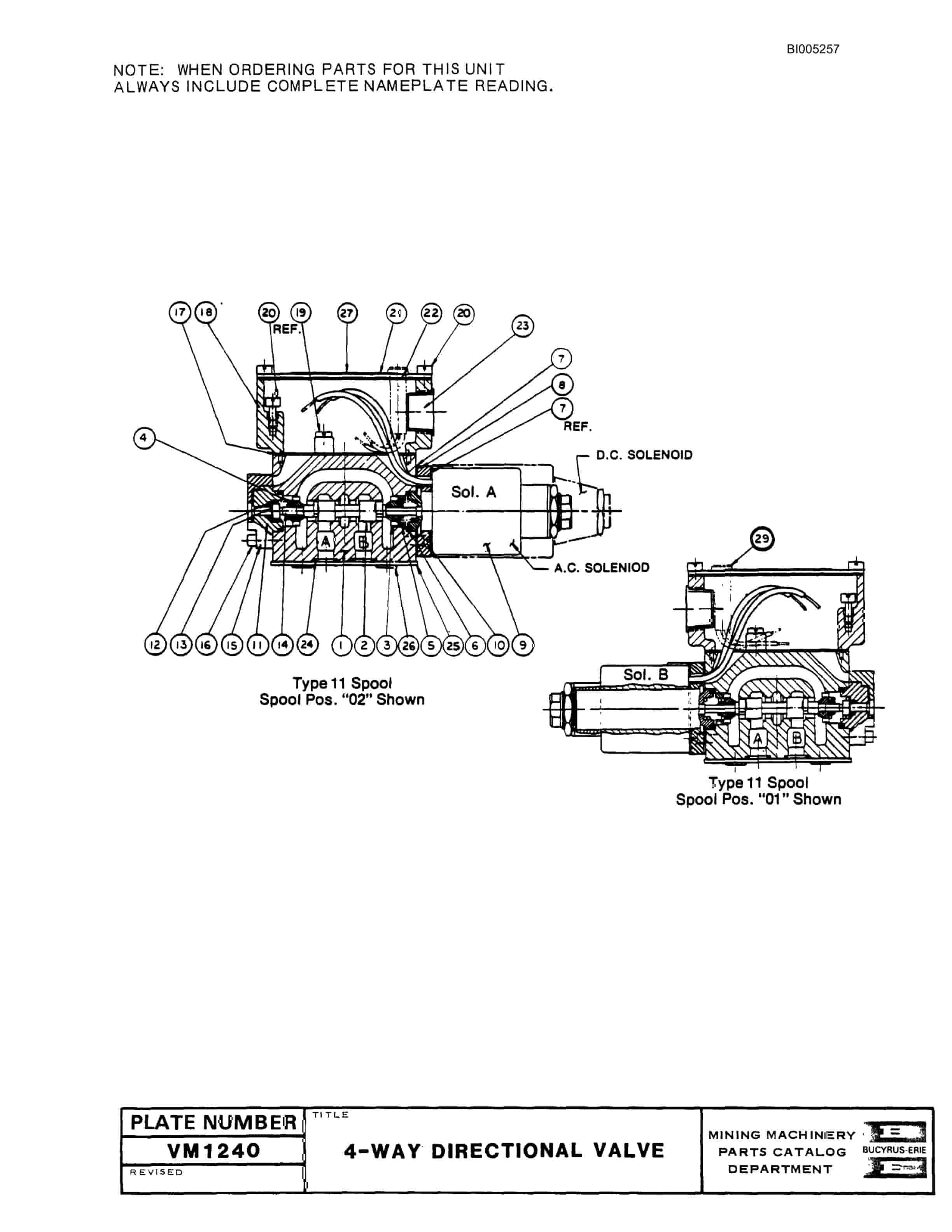 Bucyrus 47R Drill Parts Catalog BI005257-5