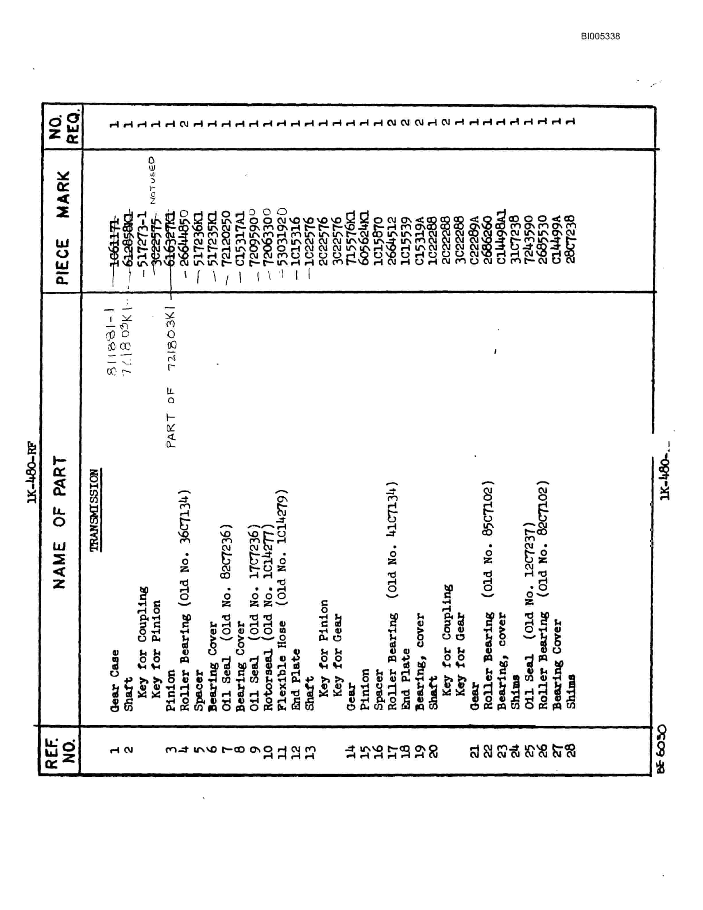 Bucyrus 480W Walking Dragline Parts Catalog BI005338-3