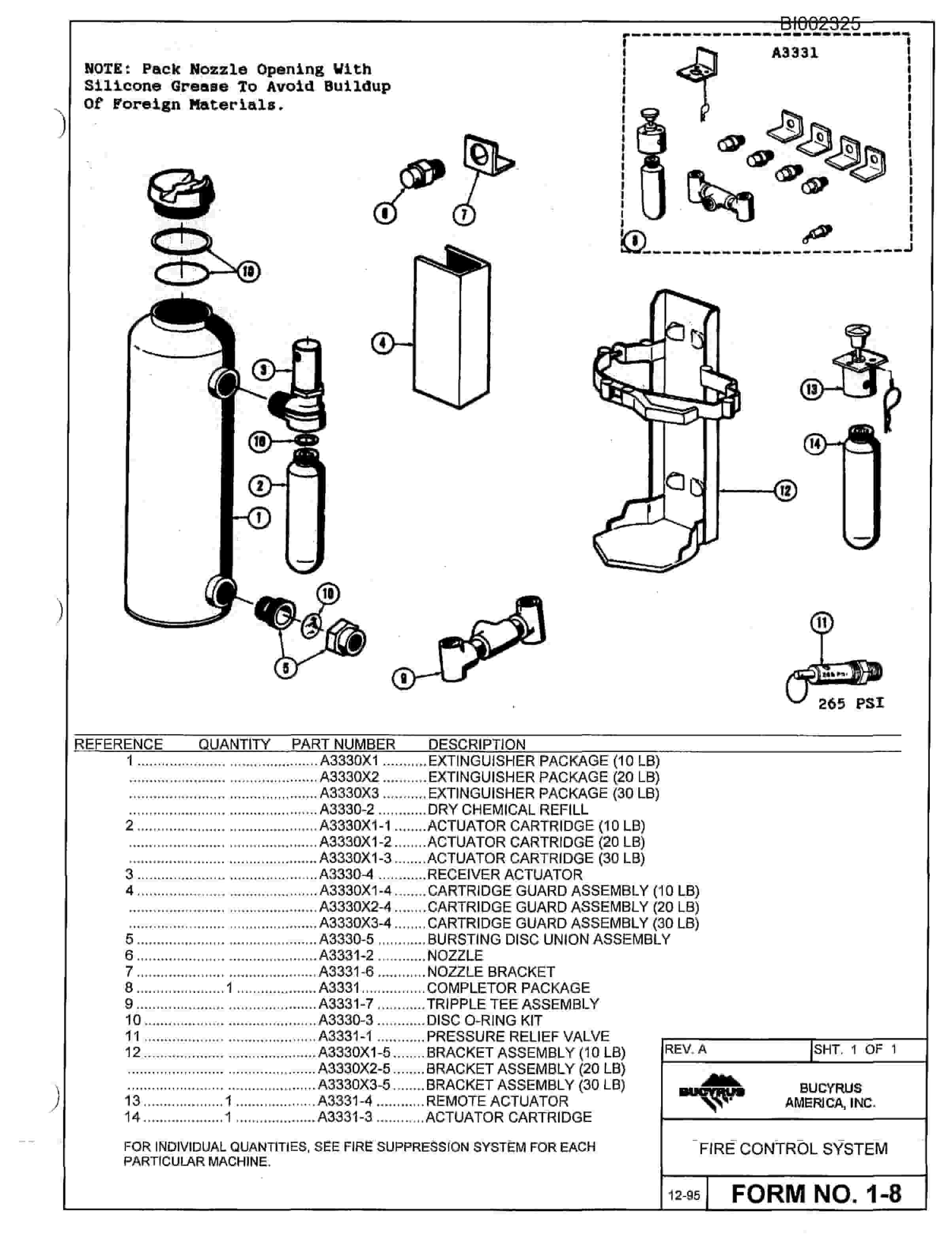 Bucyrus 482 Parts Catalog BI002325-2