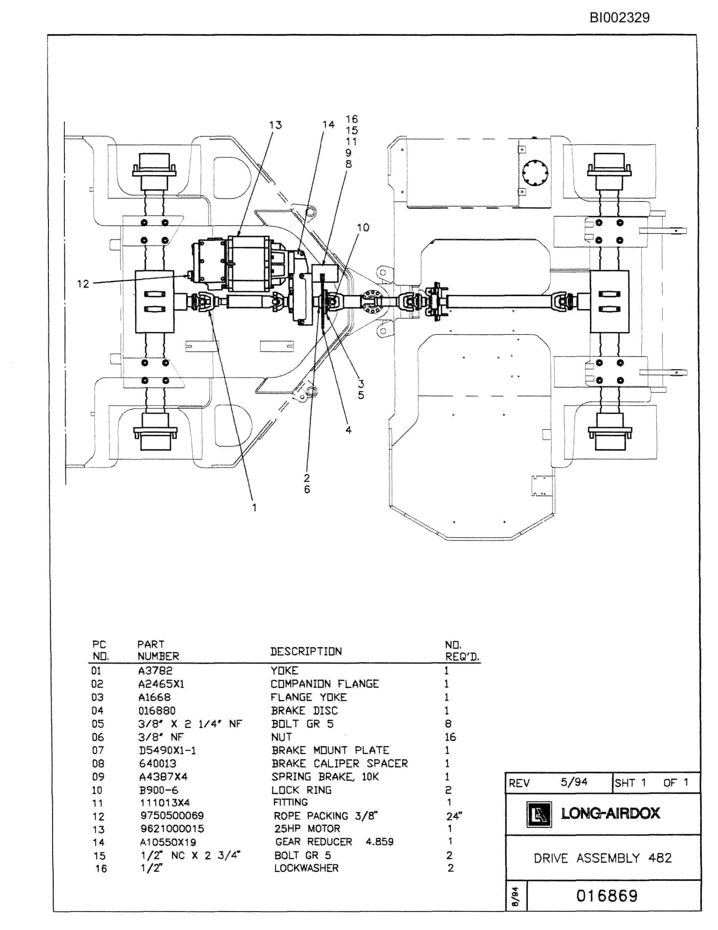 Bucyrus 482 Parts Catalog BI002329-3