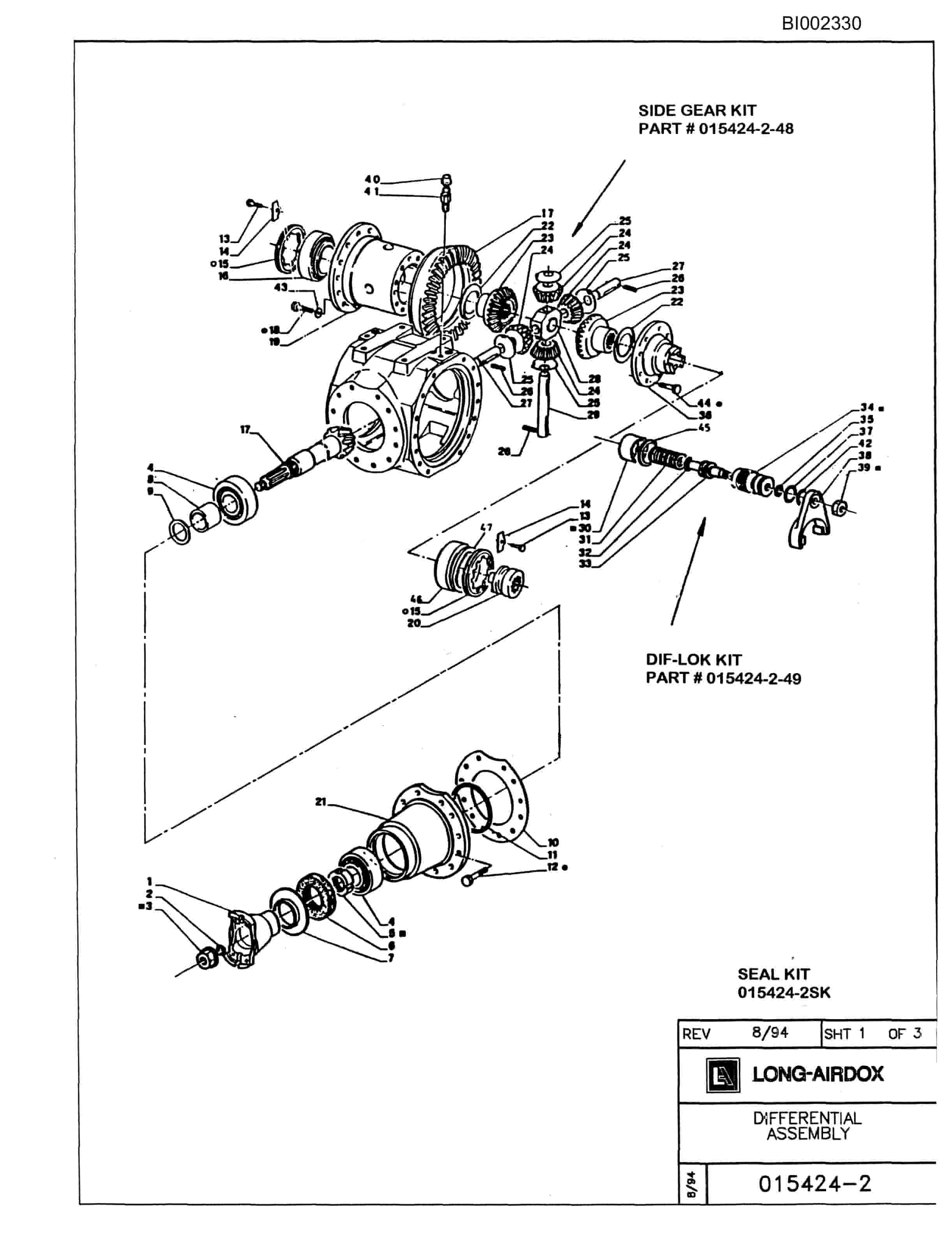 Bucyrus 482 Parts Catalog BI002330-4