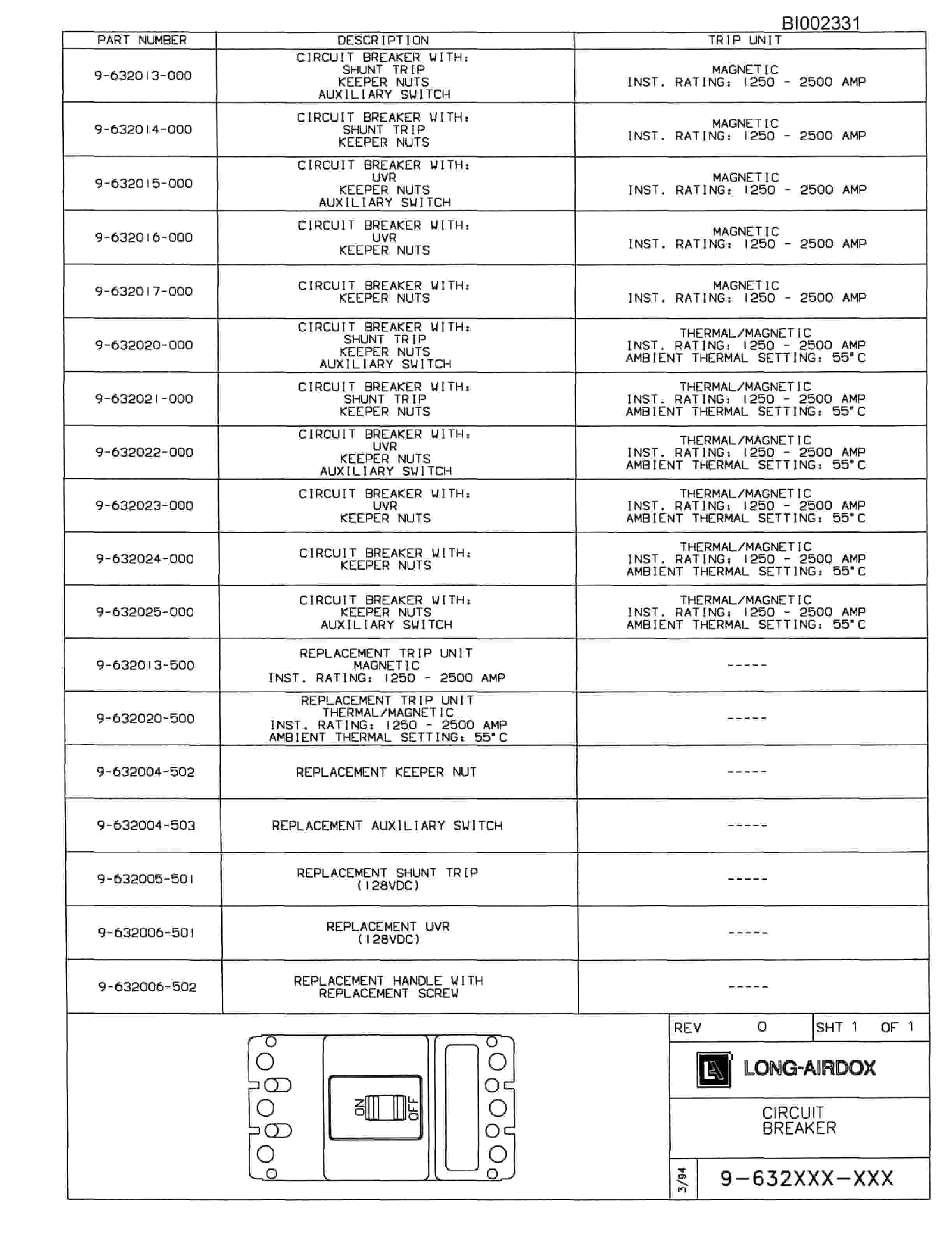 Bucyrus 482 Parts Catalog BI002331-2