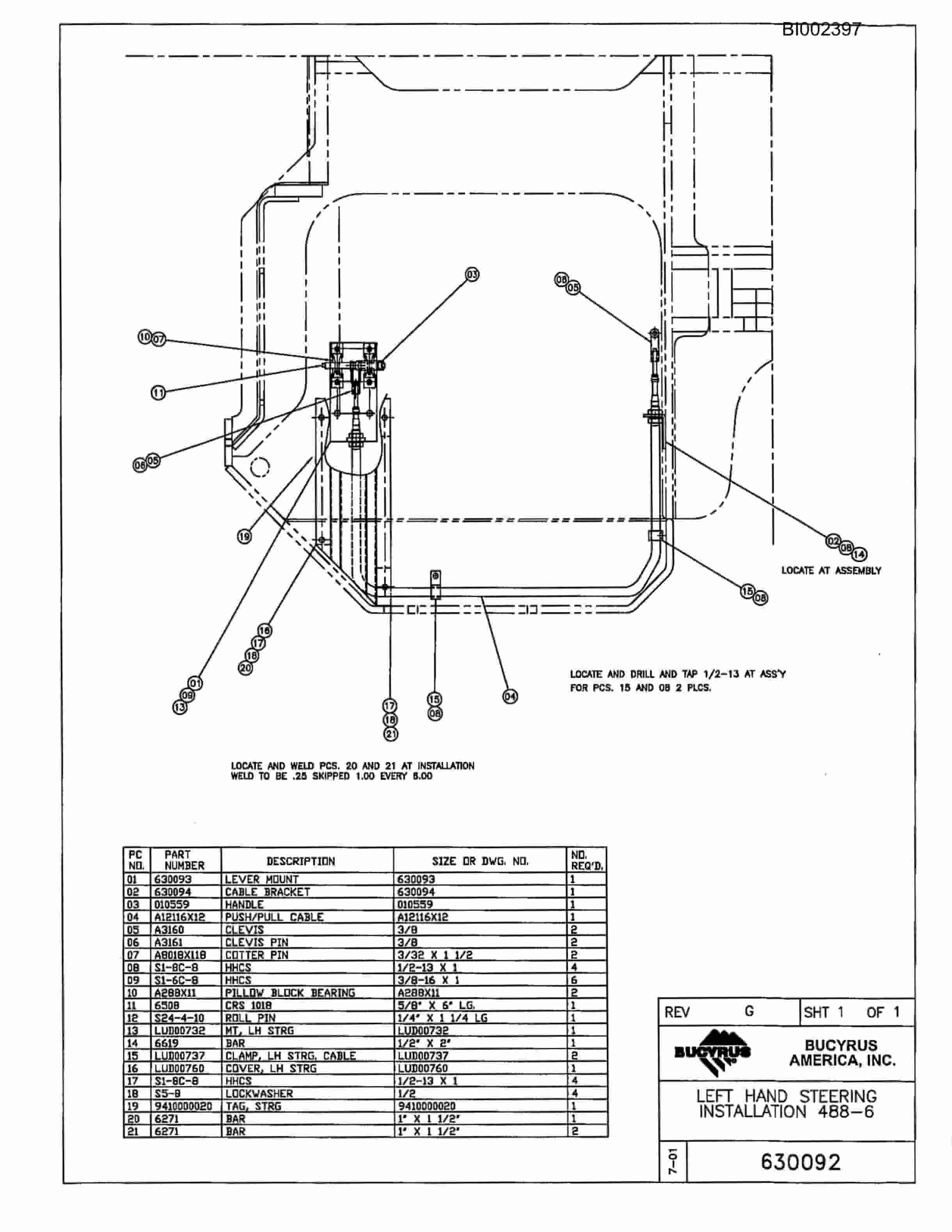 Bucyrus 488-6 Parts Catalog BI002397-2