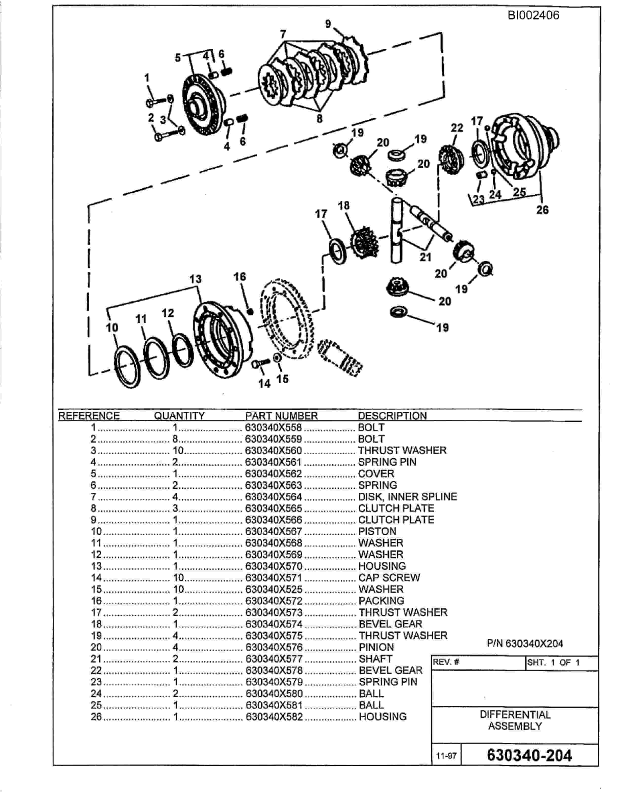 Bucyrus 488-6 Parts Catalog BI002406-5
