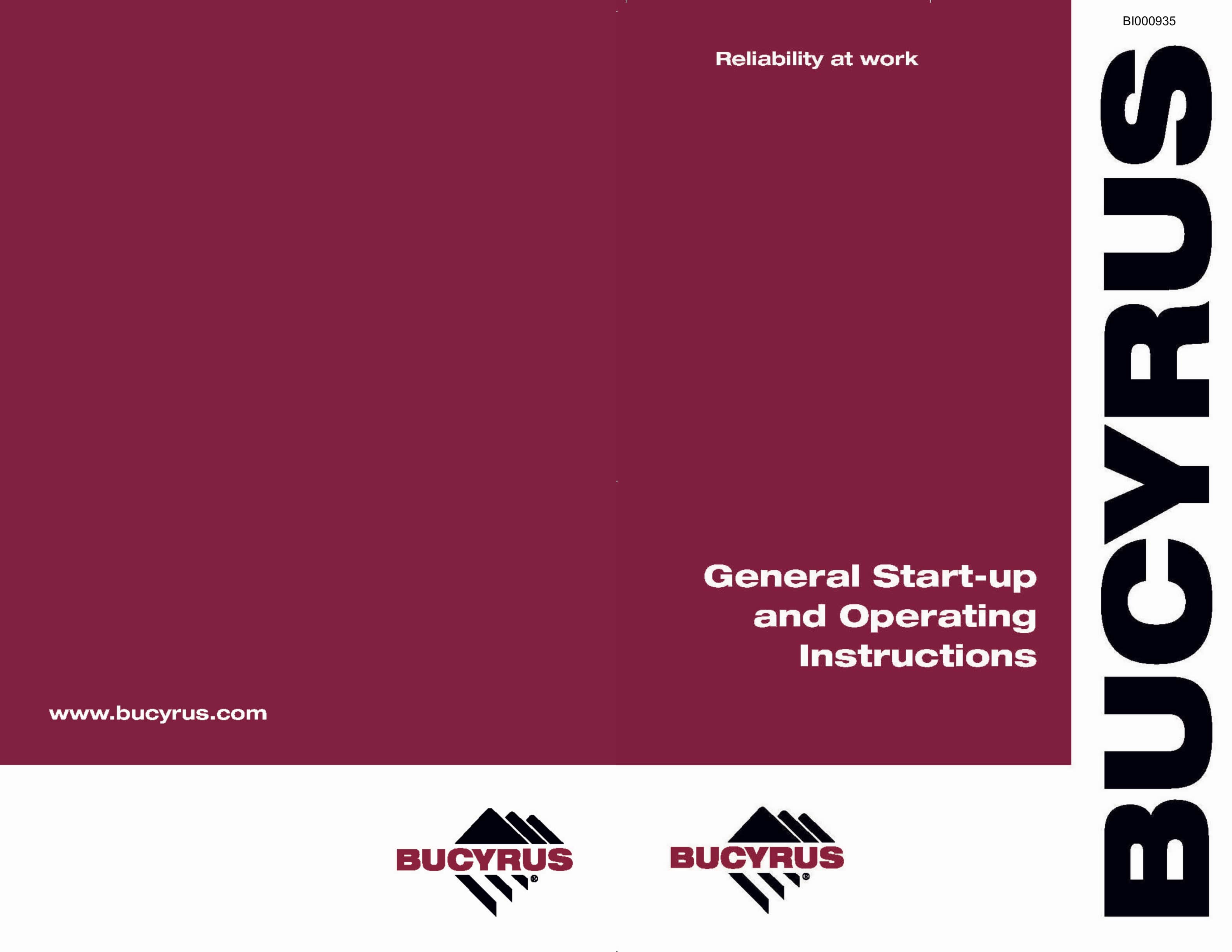 Bucyrus 488-6DM UN-A-TRAC General Start-up And Operating Instructions BI000935