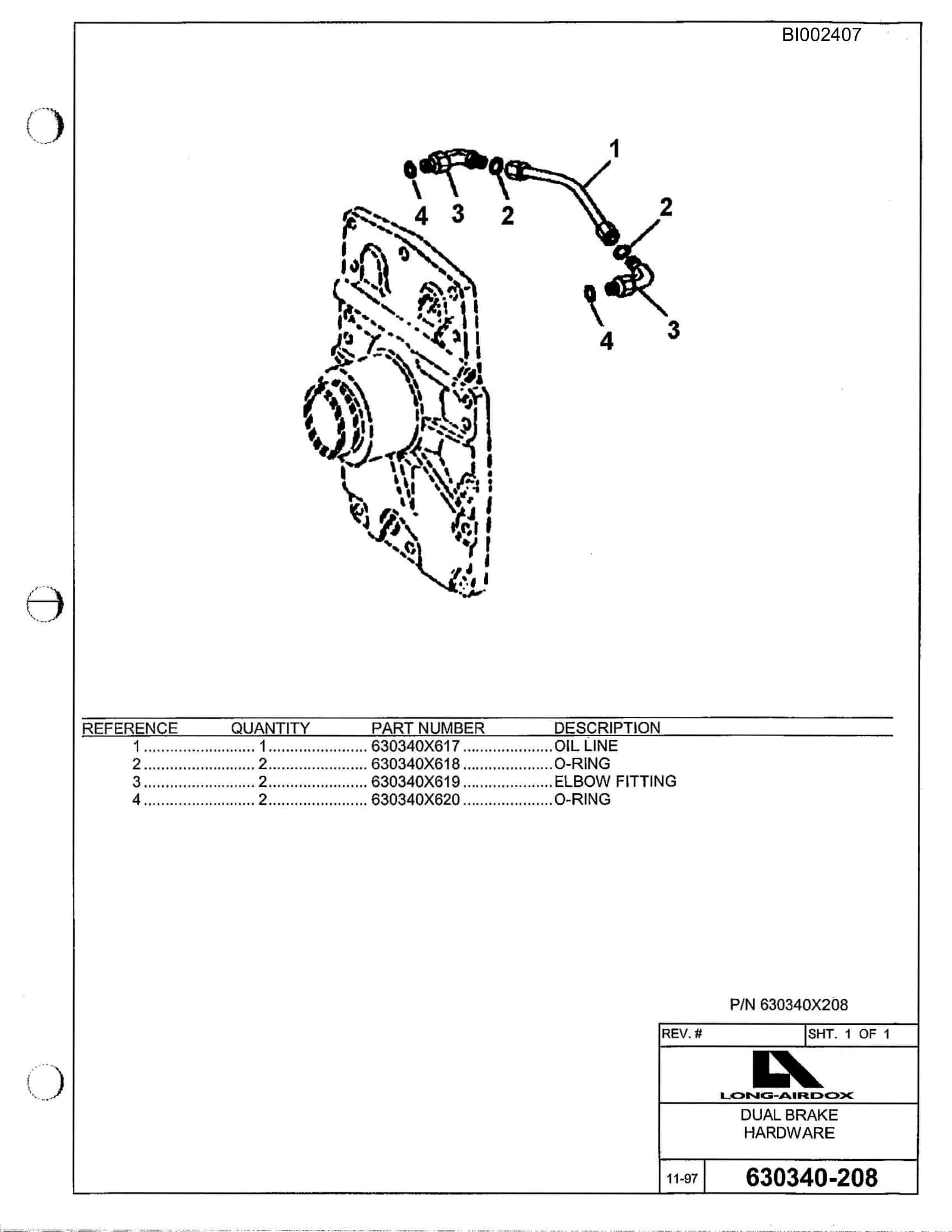 Bucyrus 488-6LA Parts Catalog BI002407-3