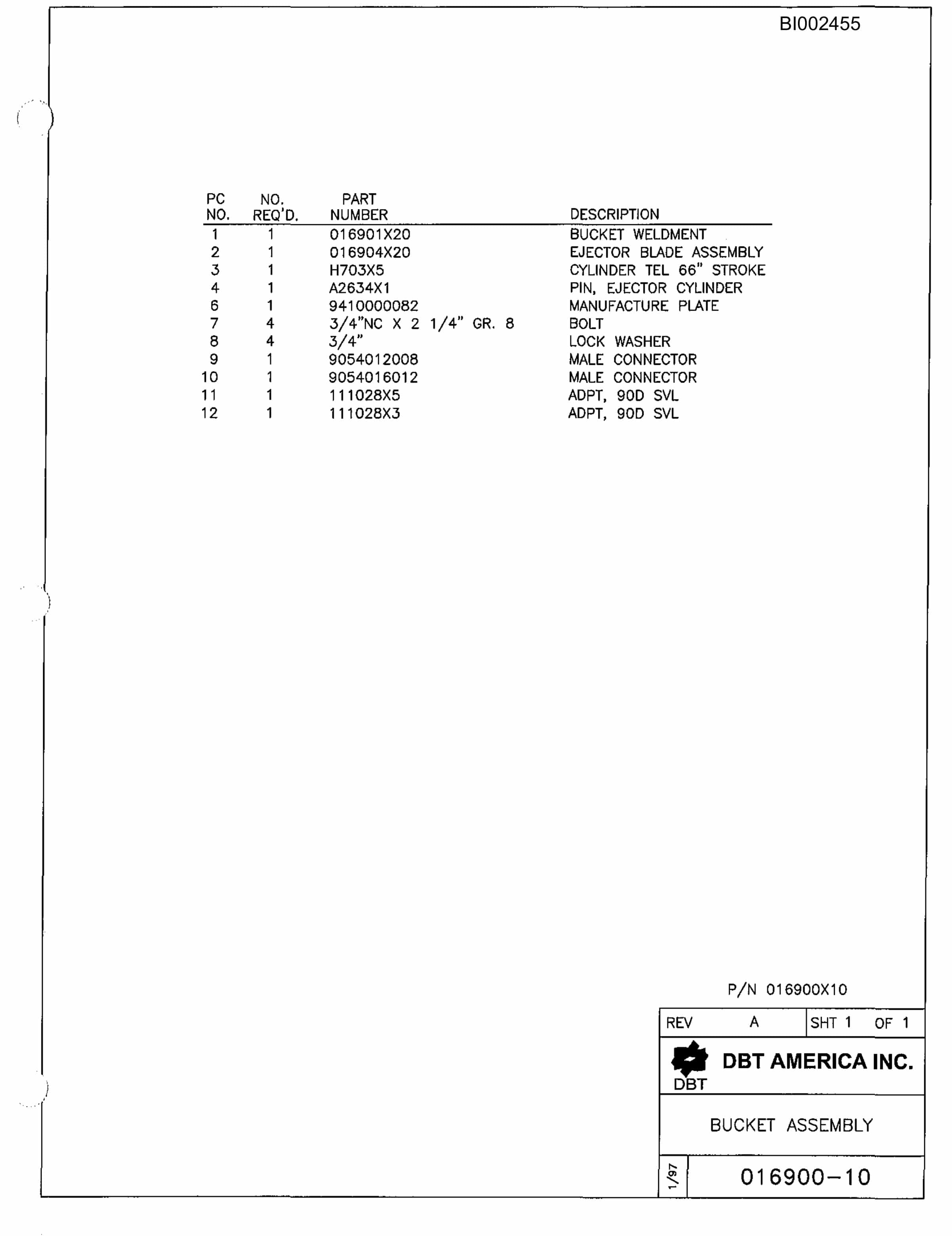 Bucyrus 488-6LA Parts Catalog BI002455-3