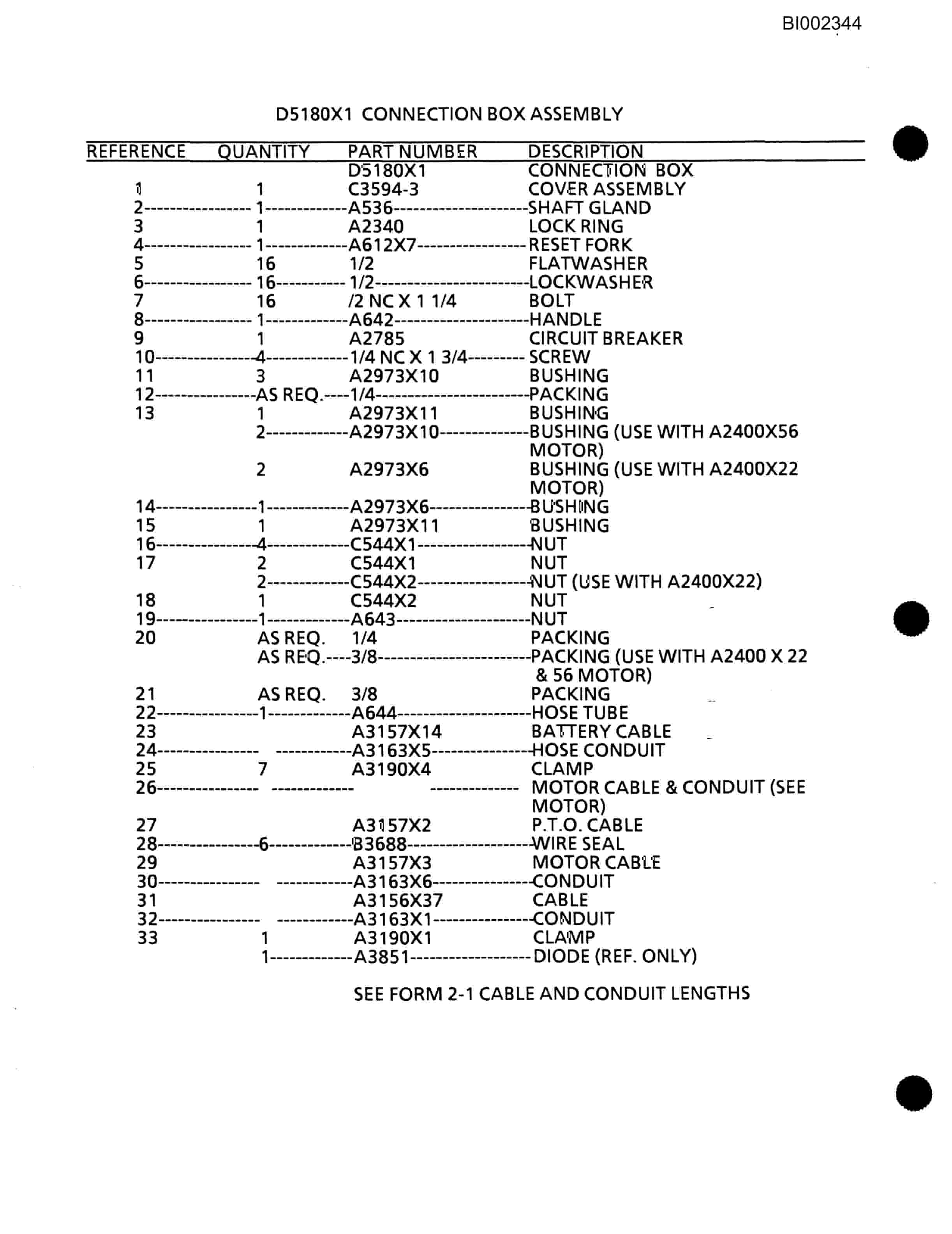 Bucyrus 488 Parts Catalog BI002344-2