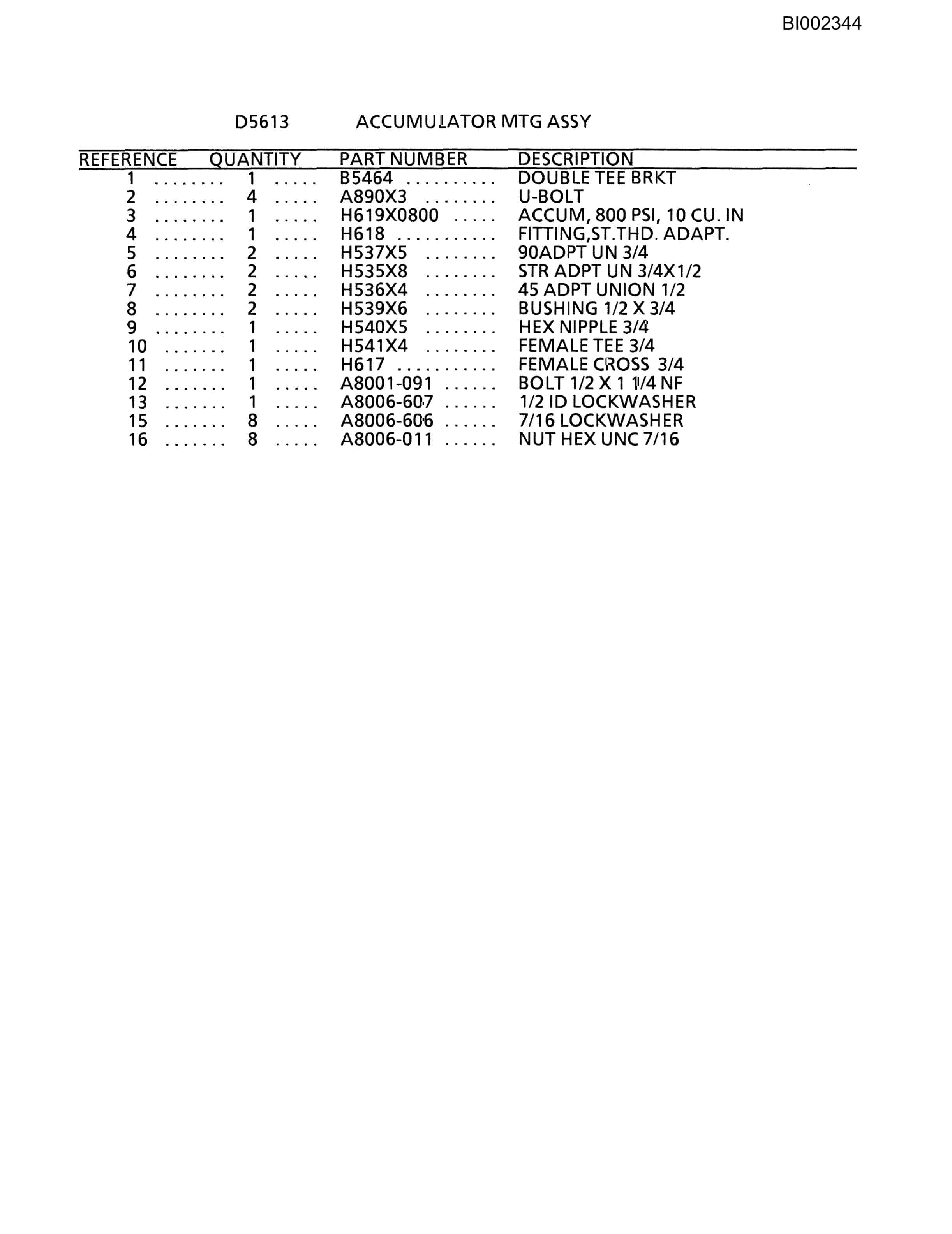 Bucyrus 488 Parts Catalog BI002344-5