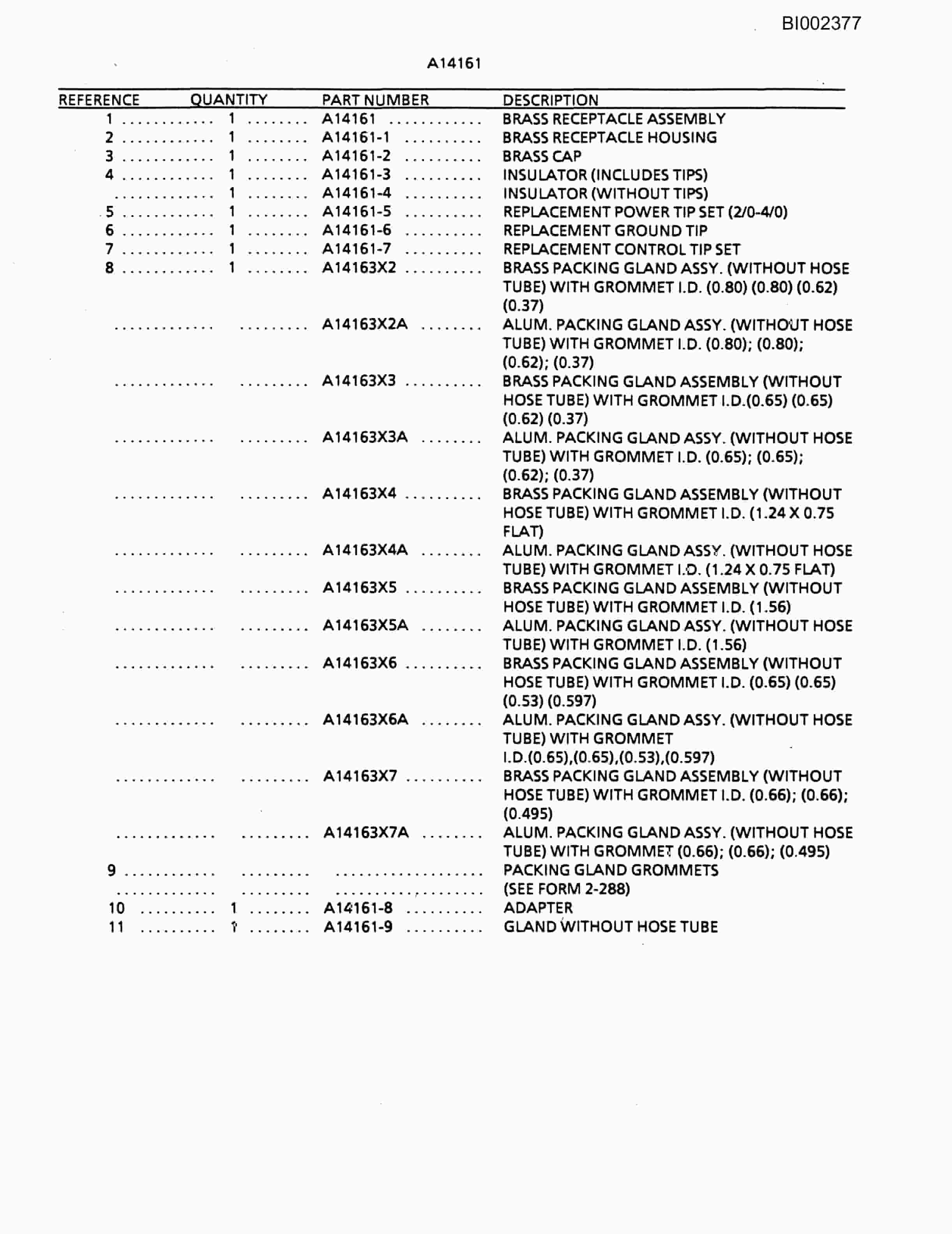 Bucyrus 488 Parts Catalog BI002377-2
