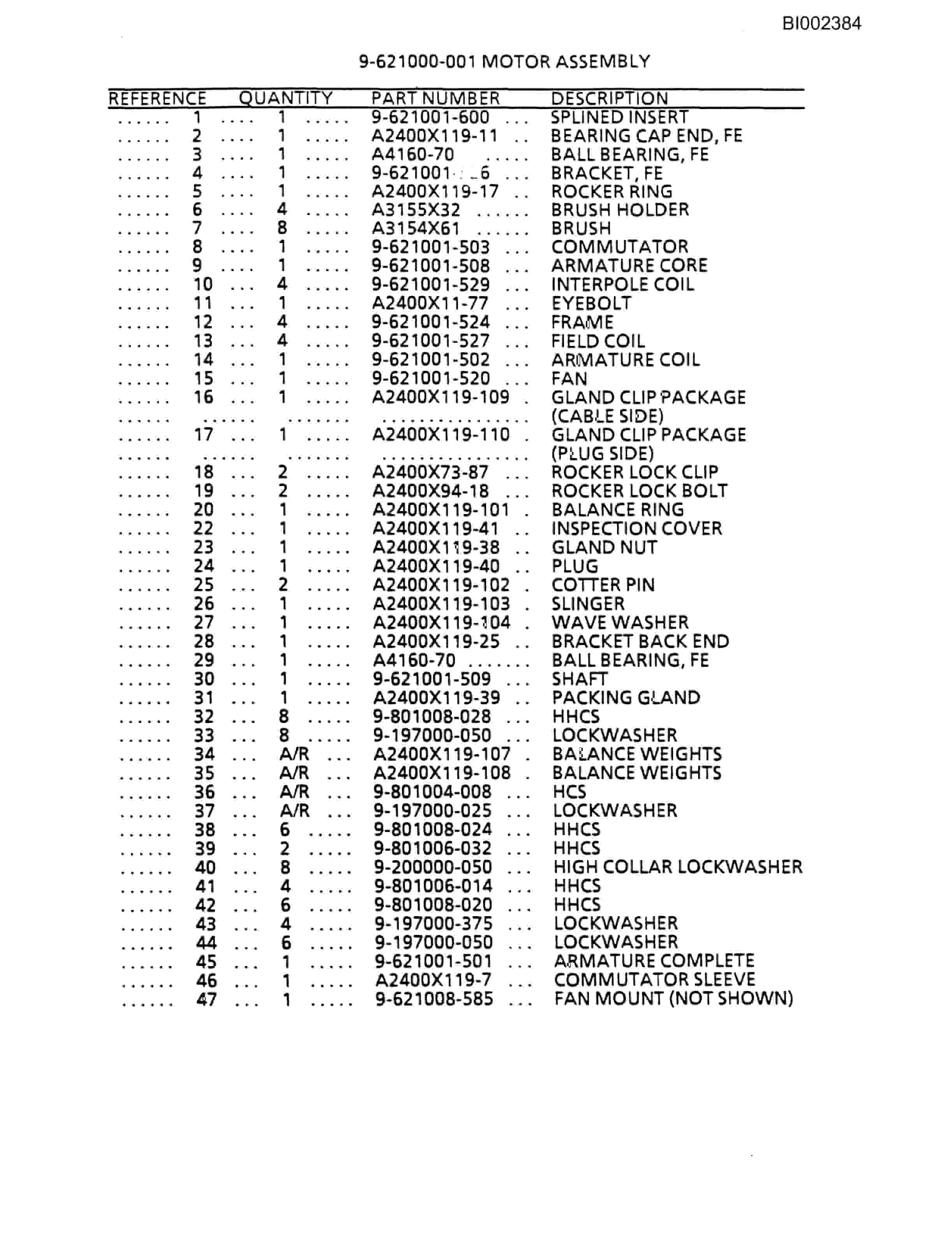 Bucyrus 488 Parts Catalog BI002384-3