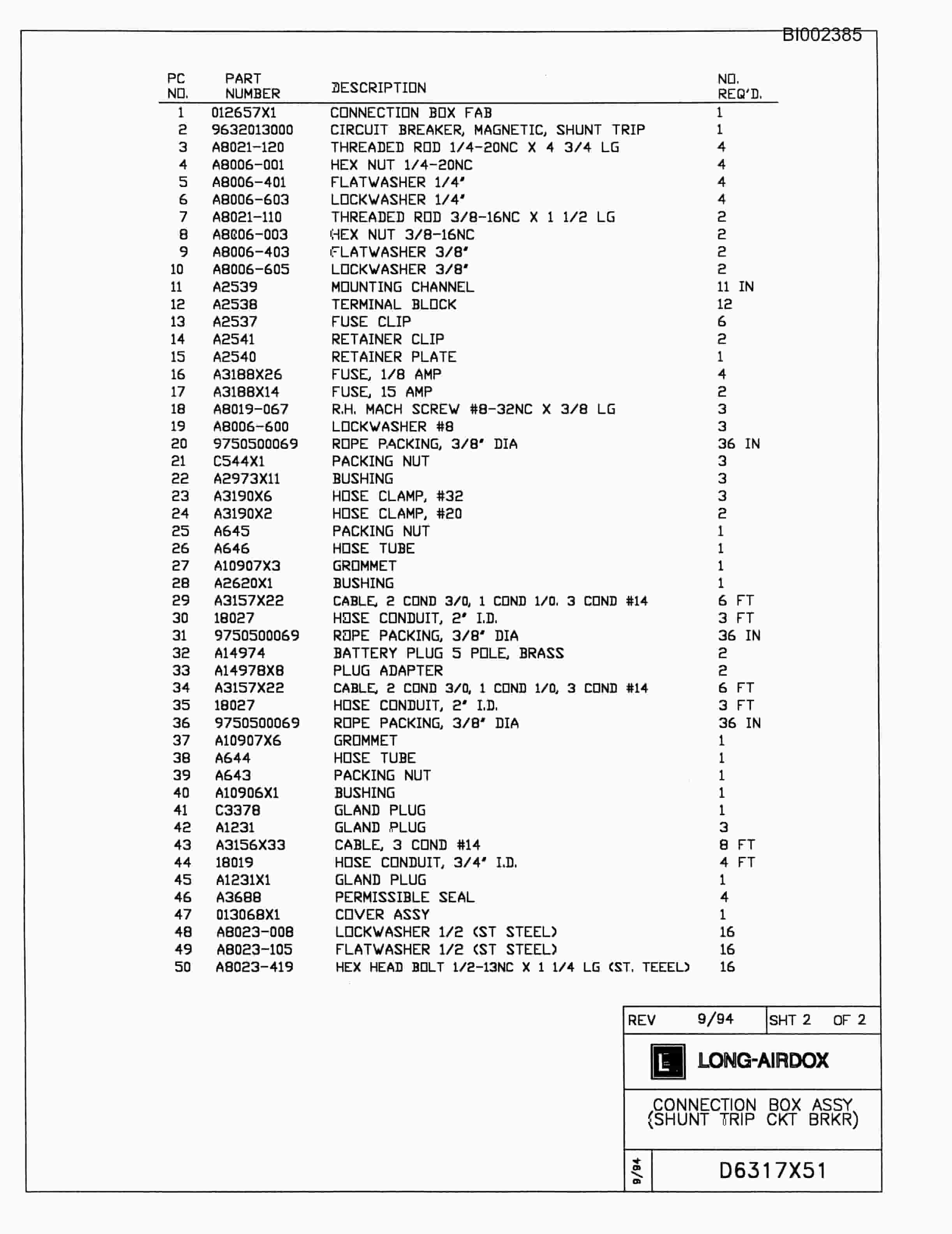 Bucyrus 488 Parts Catalog BI002385-2