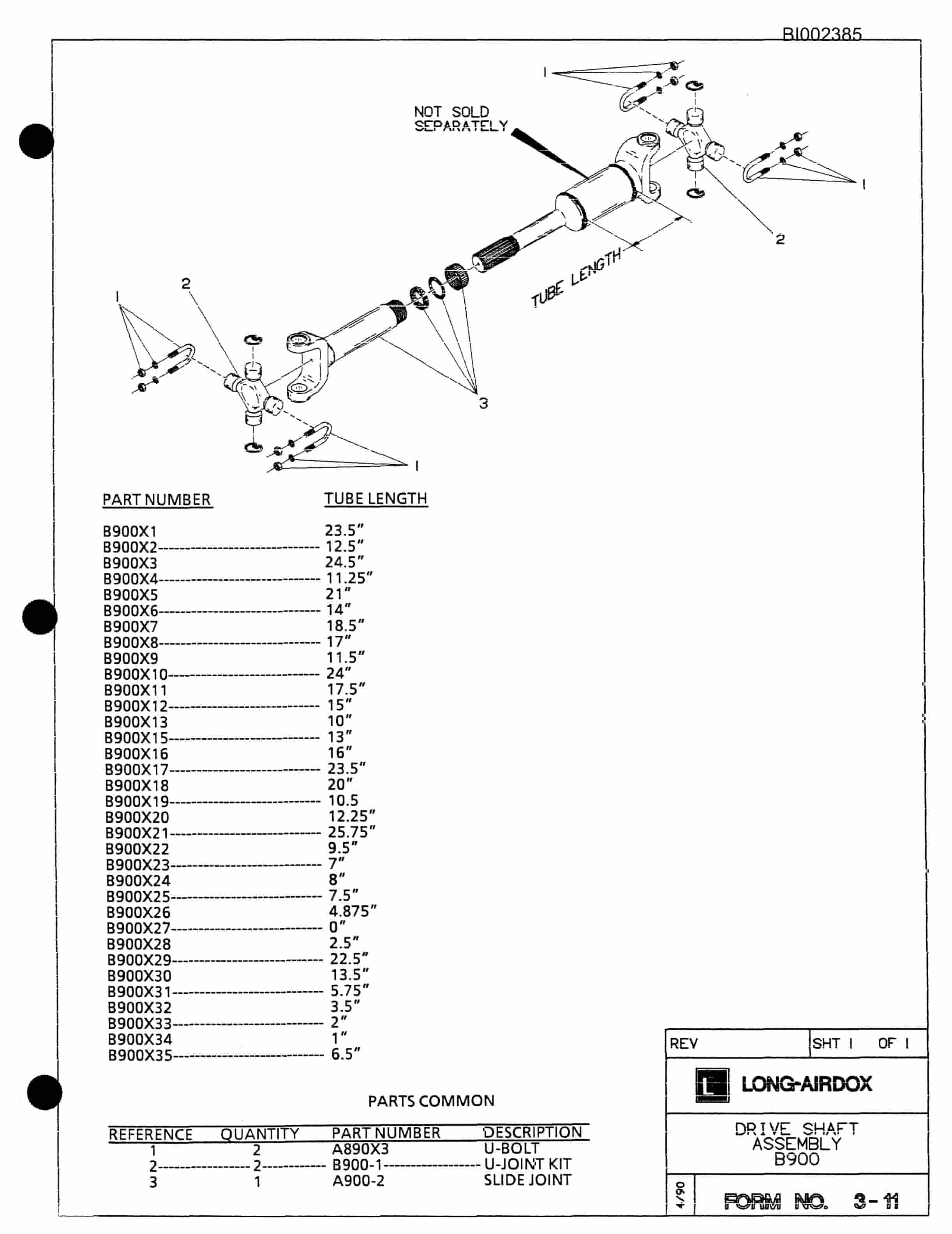 Bucyrus 488 Parts Catalog BI002385-4