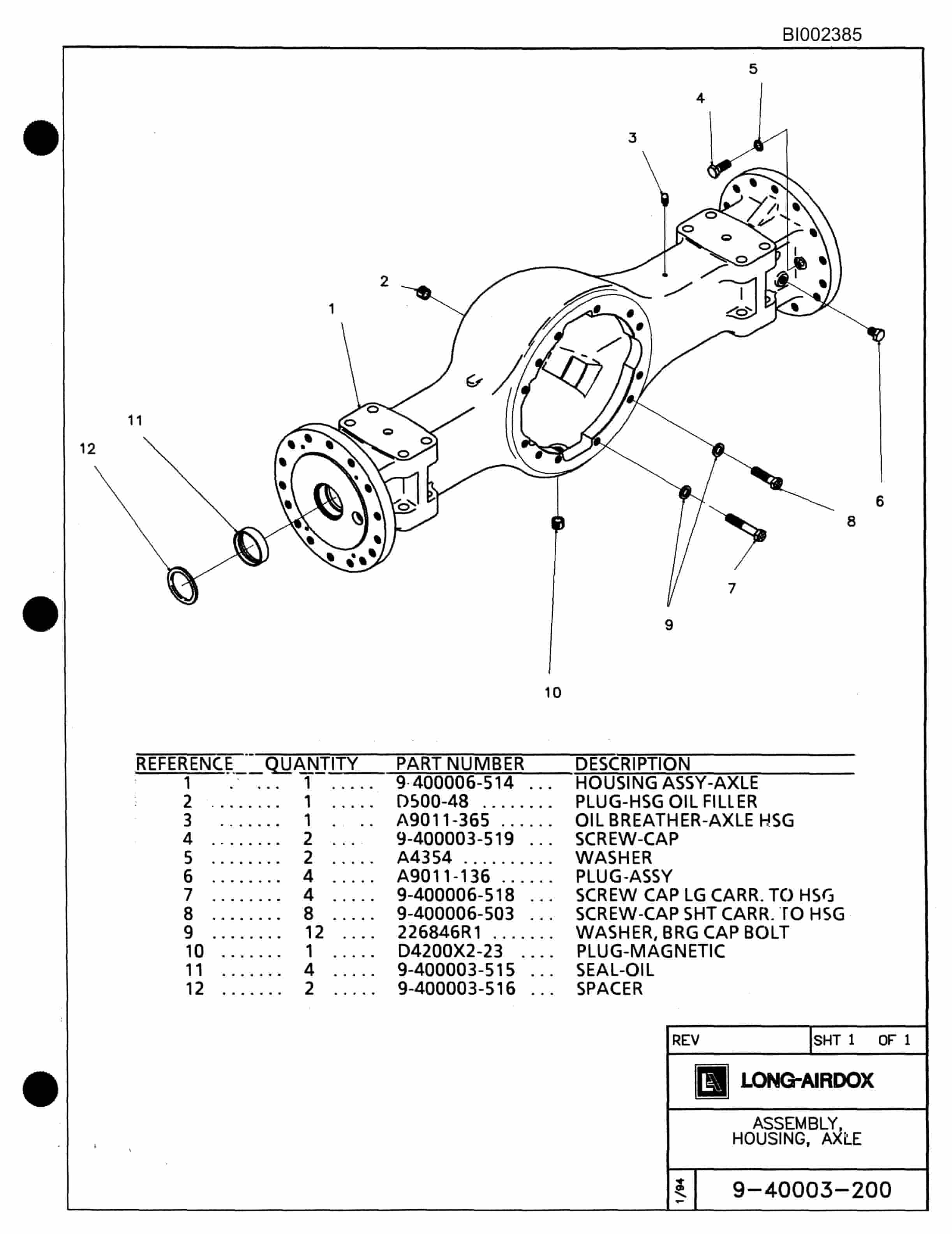 Bucyrus 488 Parts Catalog BI002385-5