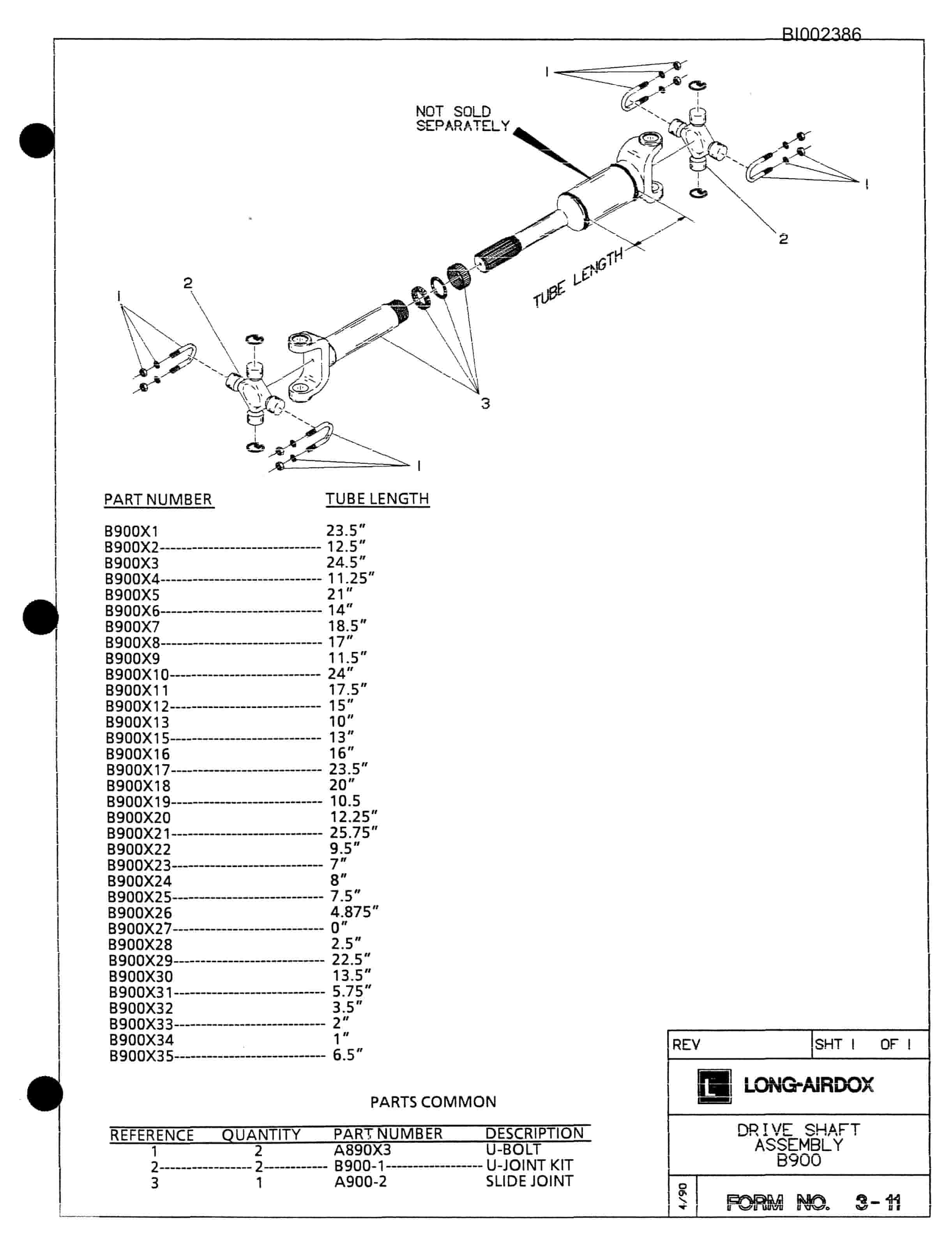 Bucyrus 488 Parts Catalog BI002386-4