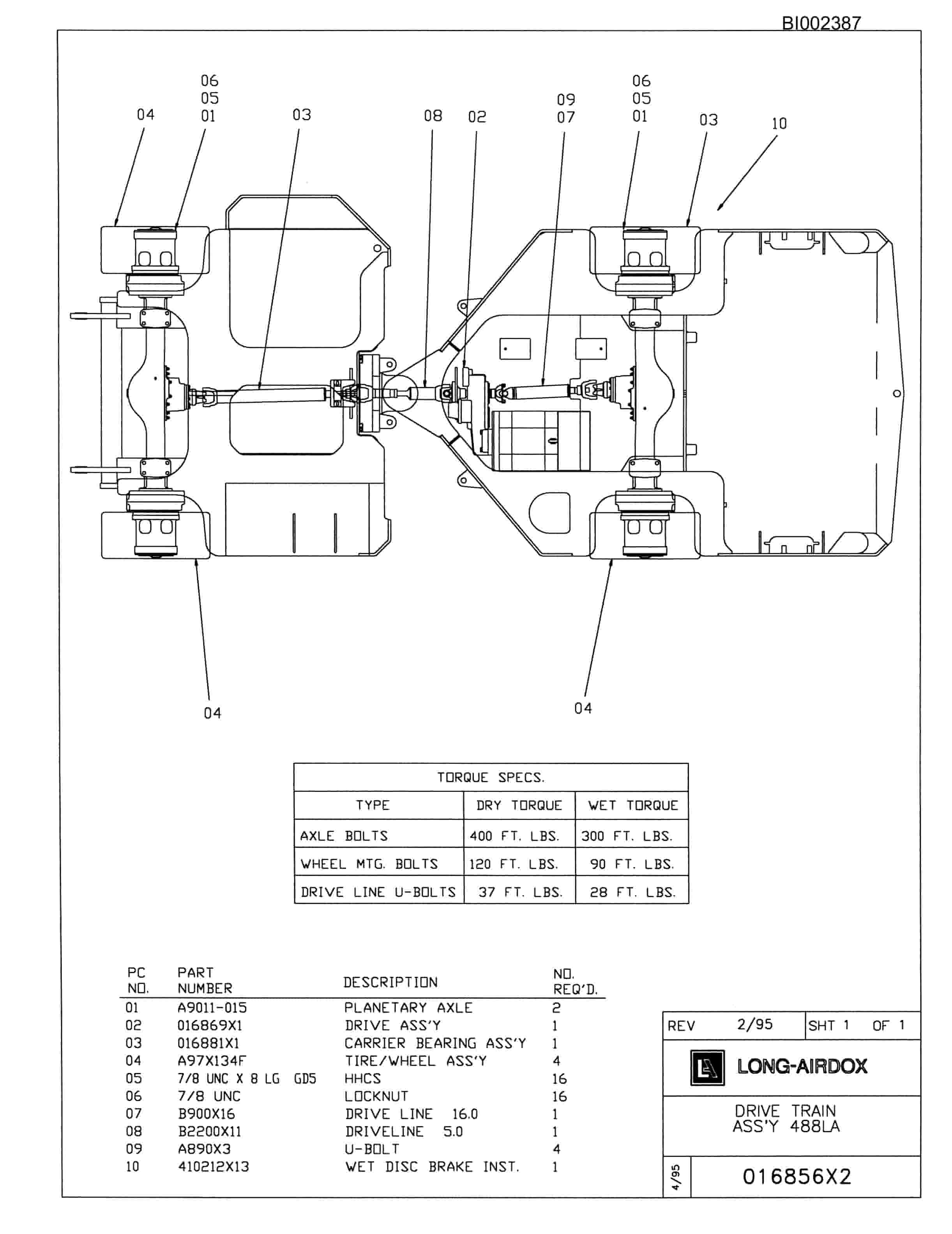 Bucyrus 488 Parts Catalog BI002387-3